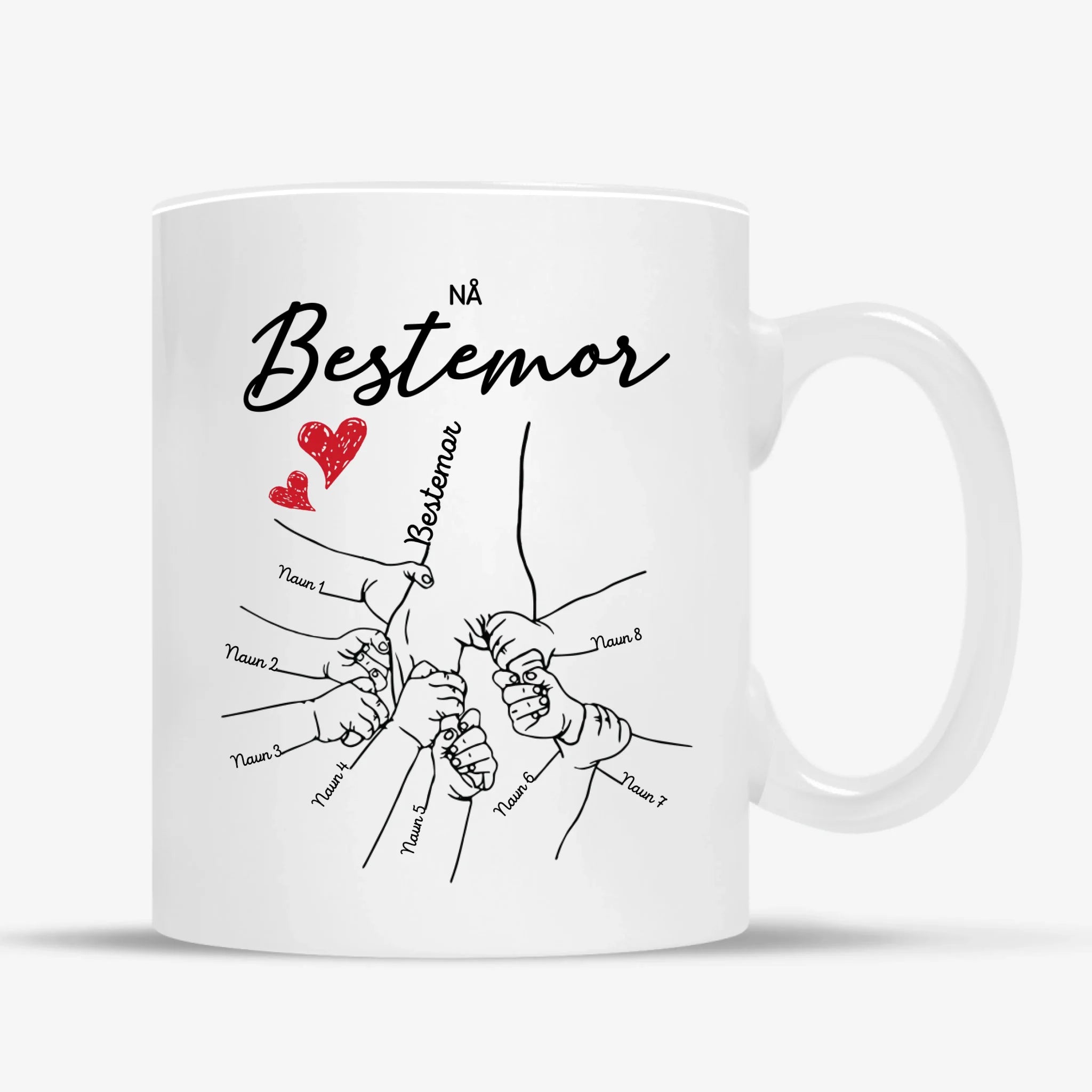 Først Mamma Nå Bestemor - Personalig Krus til Bestemor & Mamma