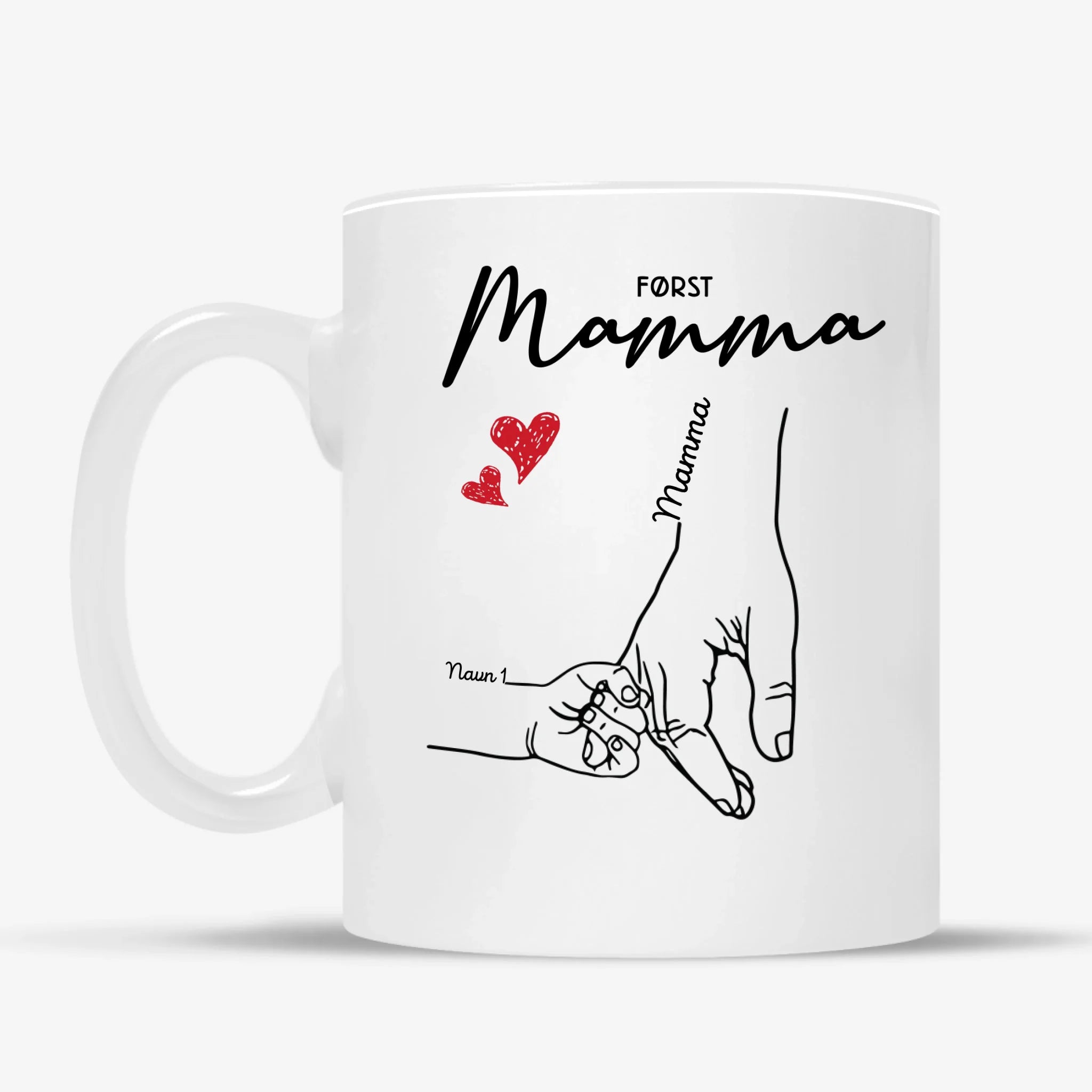 Først Mamma Nå Bestemor - Personalig Krus til Bestemor & Mamma