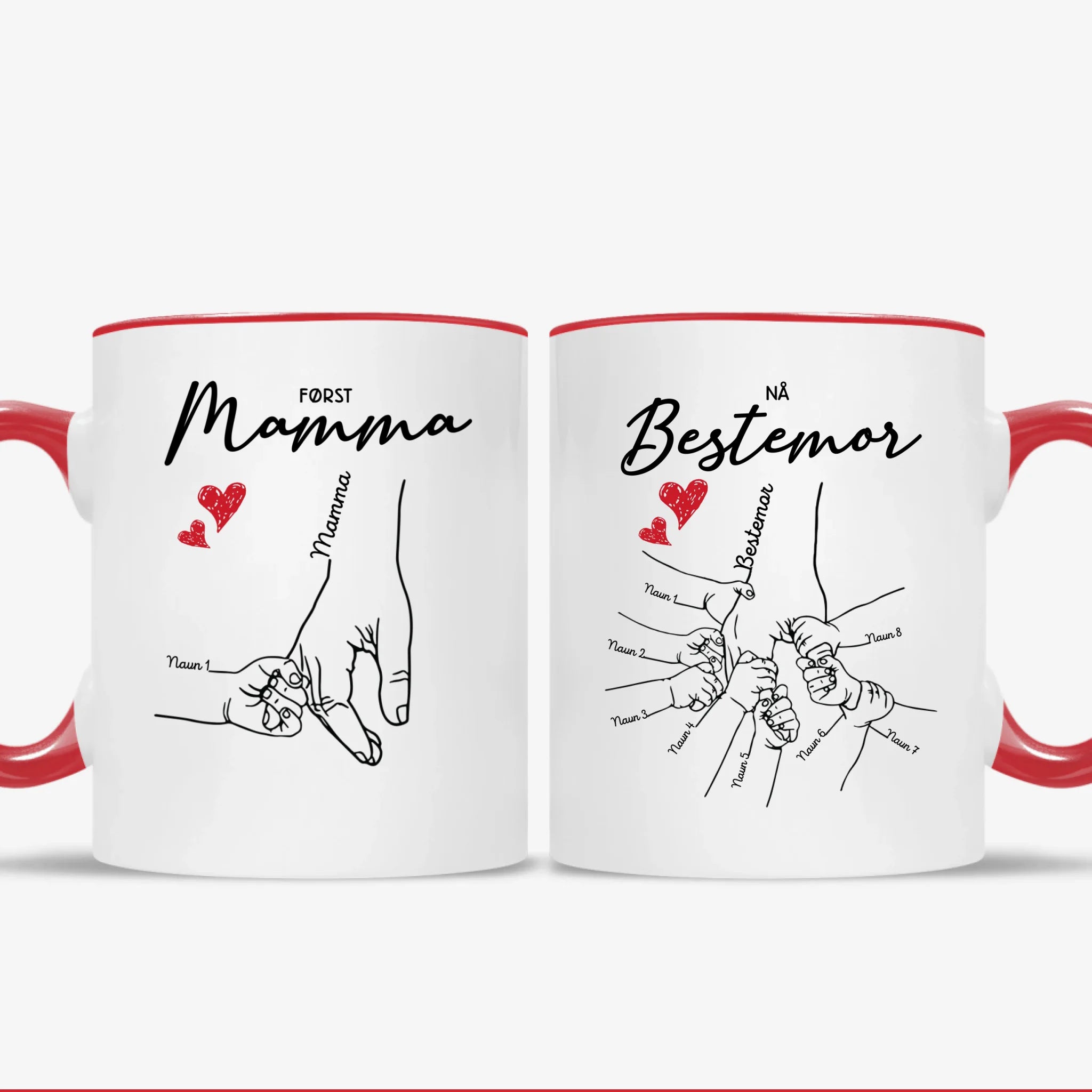 Først Mamma Nå Bestemor - Personalig Krus til Bestemor & Mamma