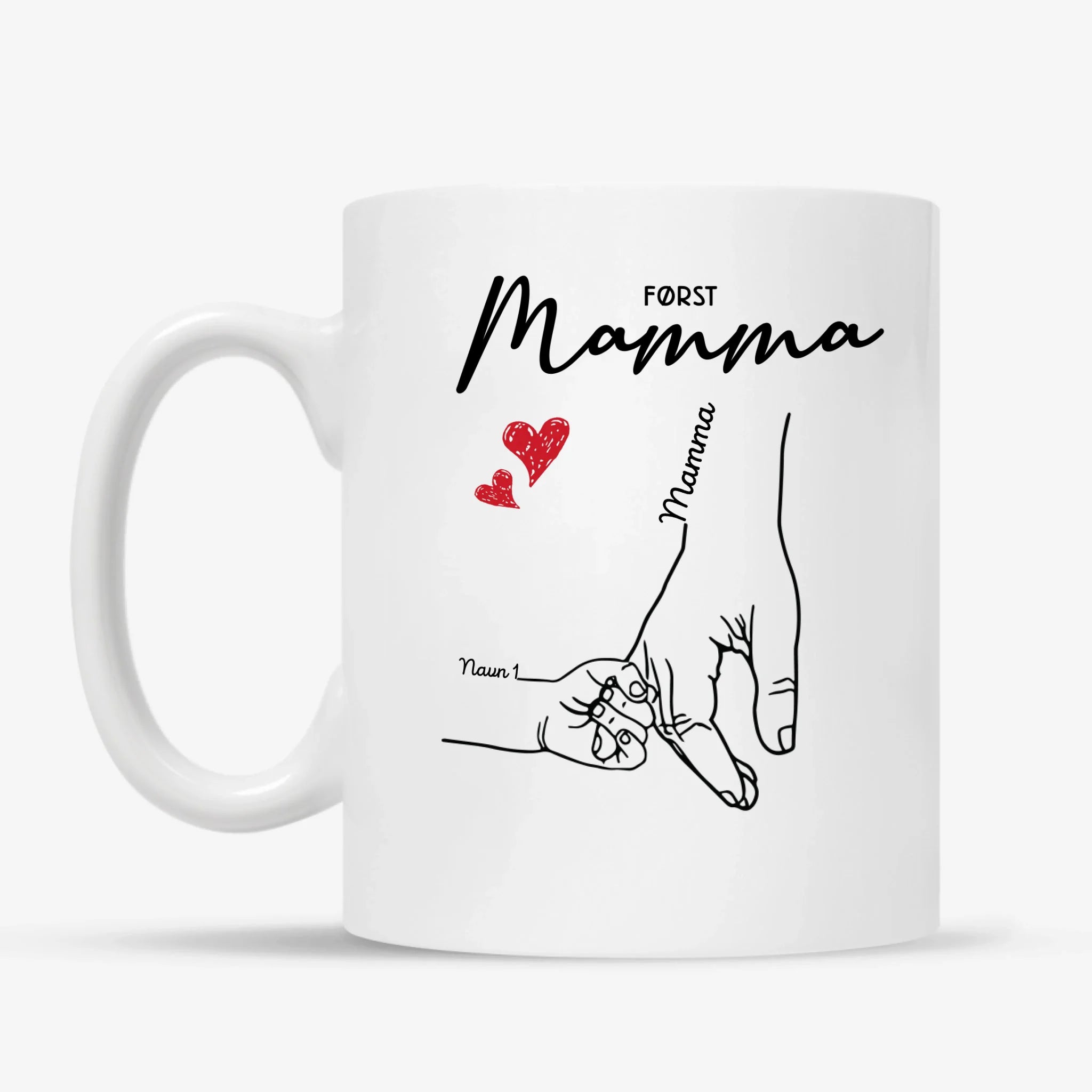 Først Mamma Nå Bestemor - Personalig Krus til Bestemor & Mamma