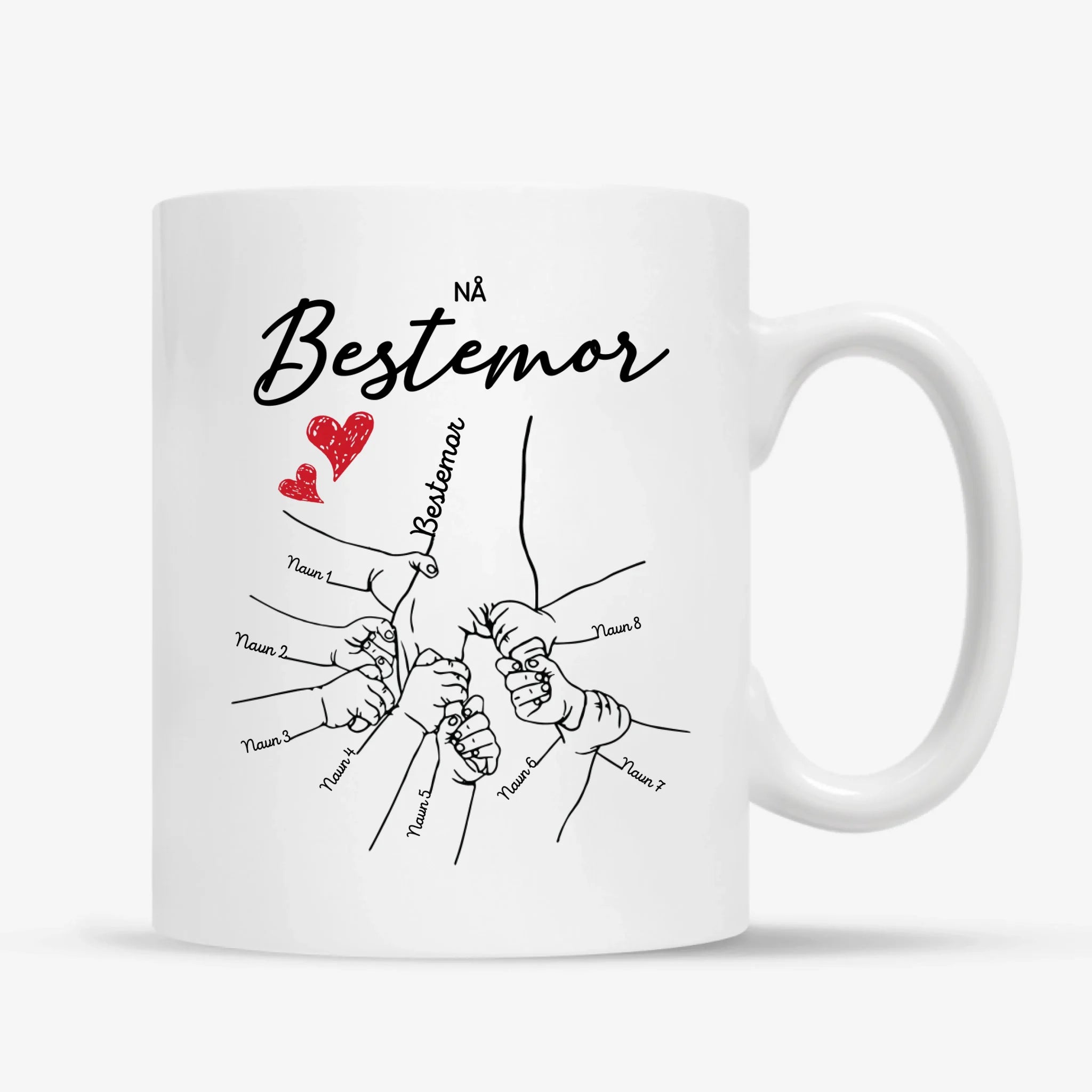 Først Mamma Nå Bestemor - Personalig Krus til Bestemor & Mamma