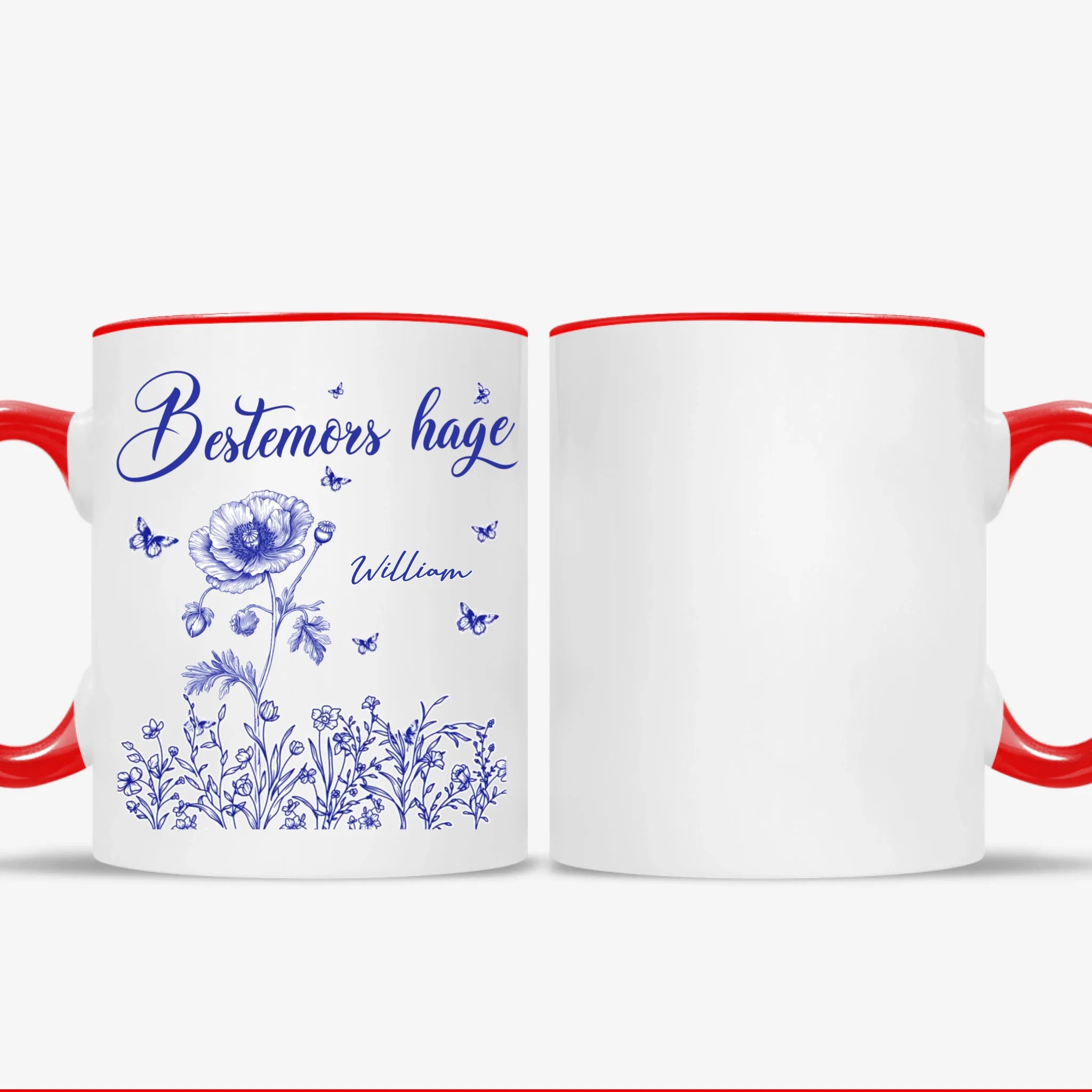 Bestemors hage Kopp Klassisk Illustrert Design – Personlig med Navn