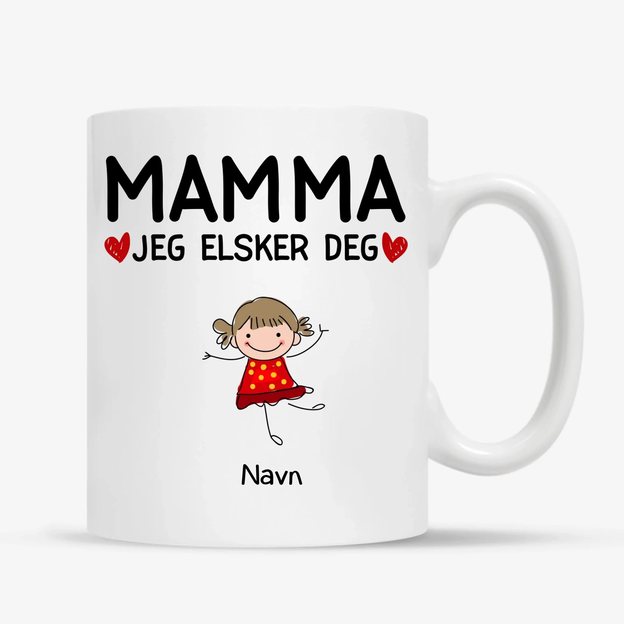 Mamma Jeg elsker deg - Personlig Mamma Kopp