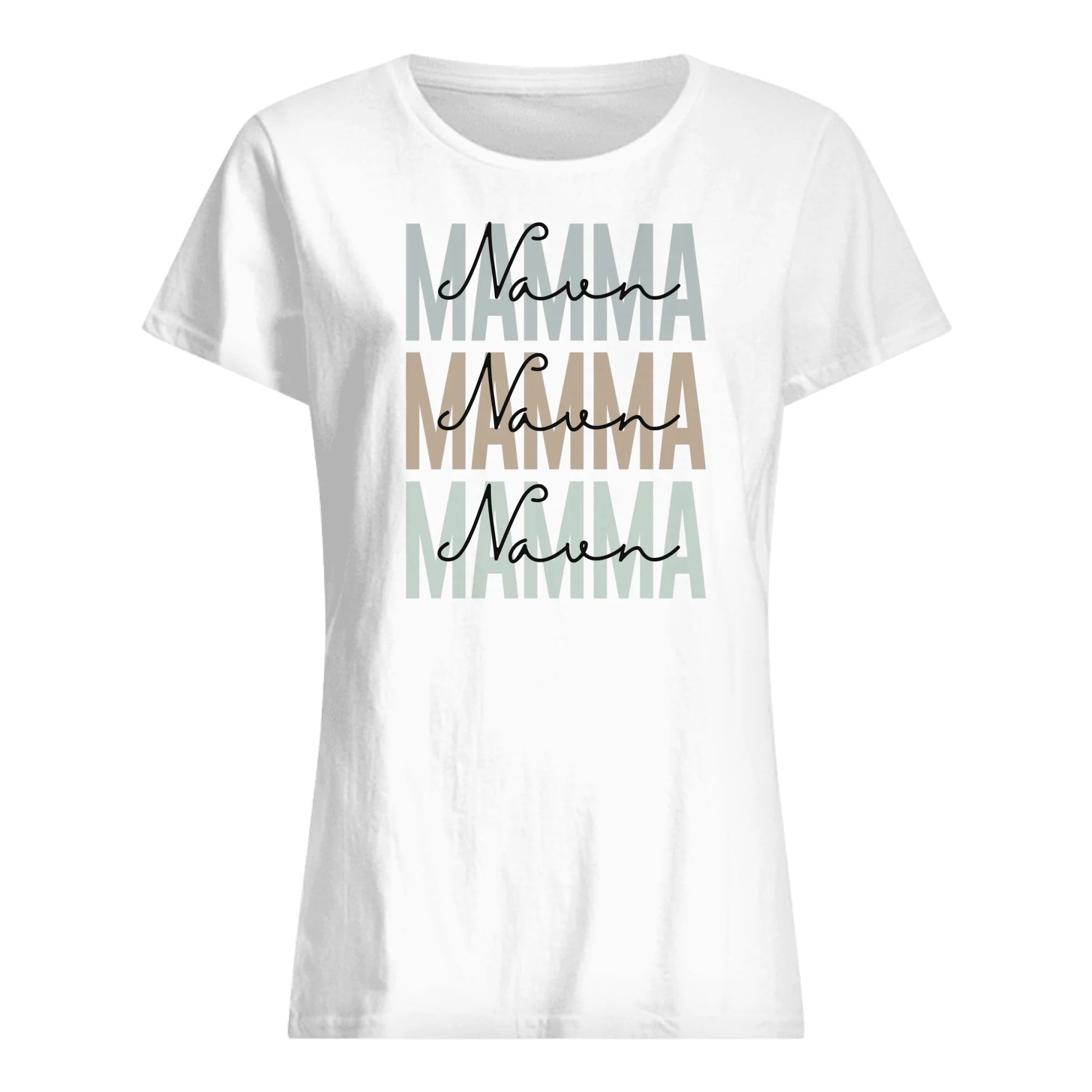 Mamma med eget namn - Personlig mamma T-skjorte