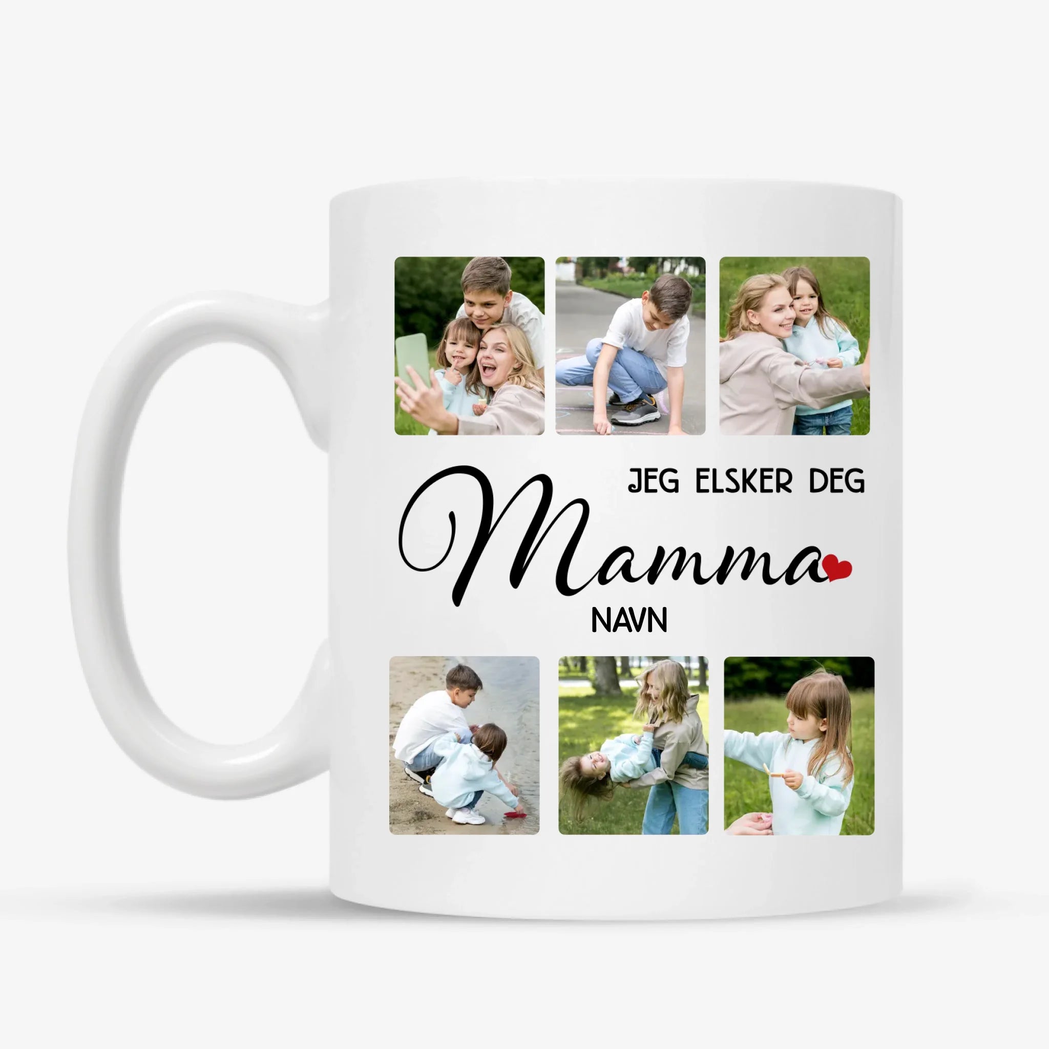 Personlig Fotokopp til Mamma – Jeg Elsker Deg med Navn