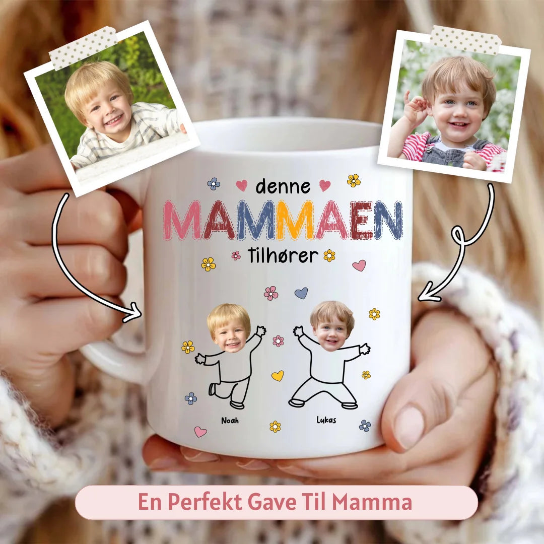 Krus med Eget Foto & Navn - Denne Mammaen
 Tilhører