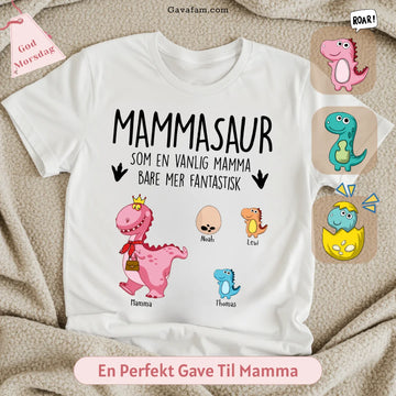 Mammasaur - Personlig Mamma T skjorte