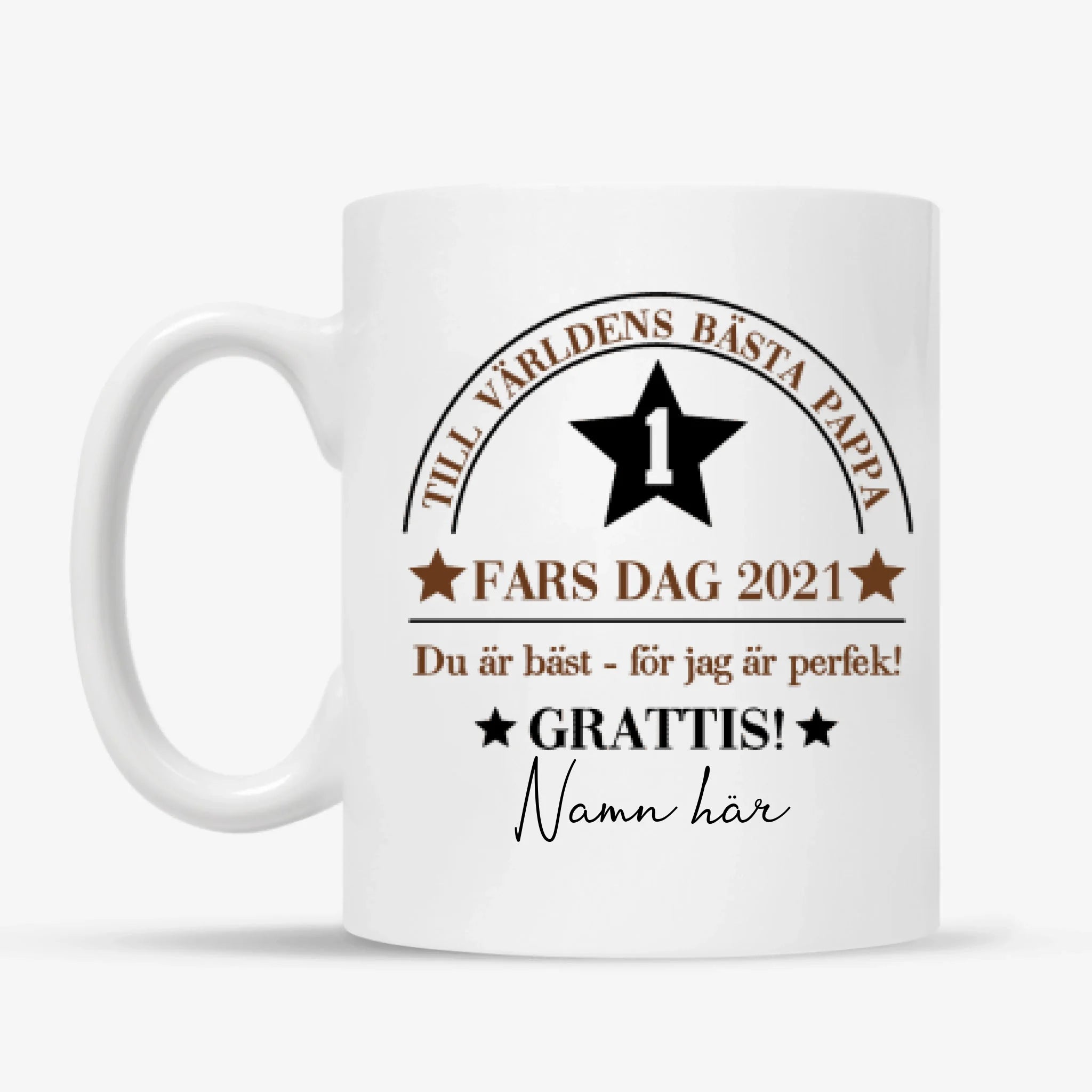 Personlig mugg till pappa | Personlig presenter till far | Till världens bästa Pappa