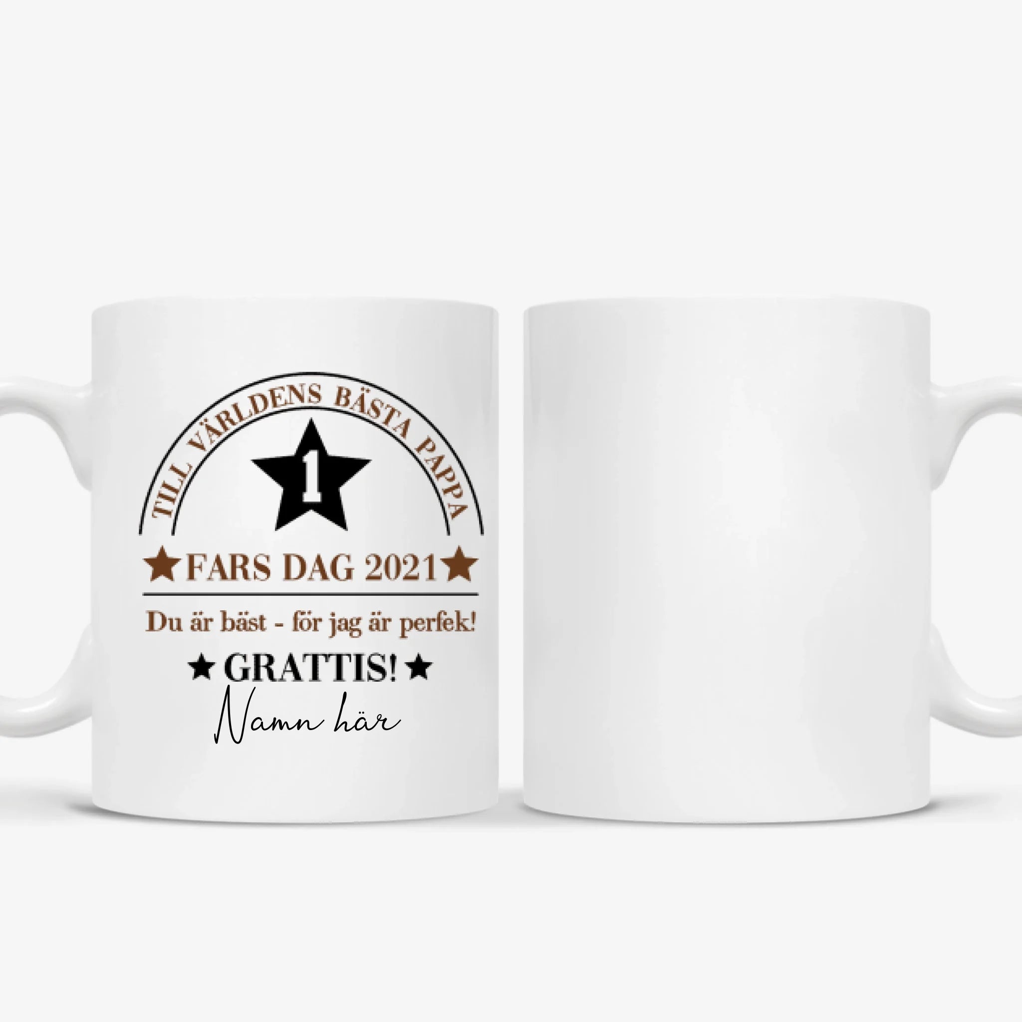 Personlig krus til pappa | Personlige gaver til far | Til verdens beste pappa