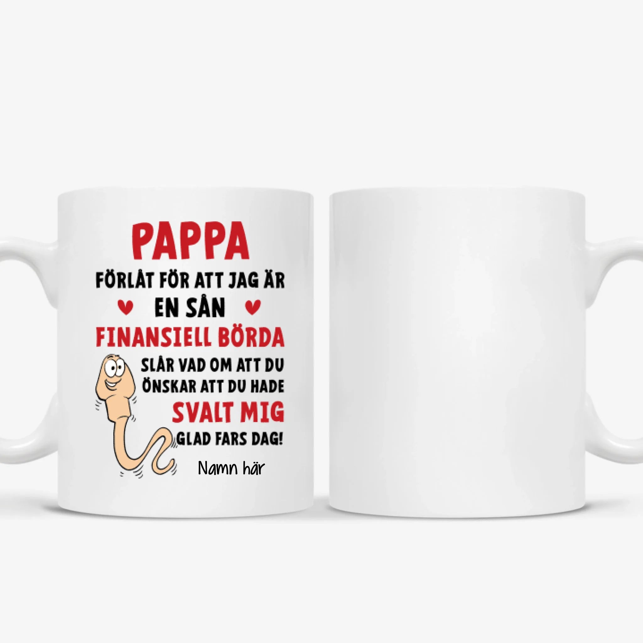 Personlig mugg till pappa | Personlig presenter till far | rolig mugg Glad Fars Dag