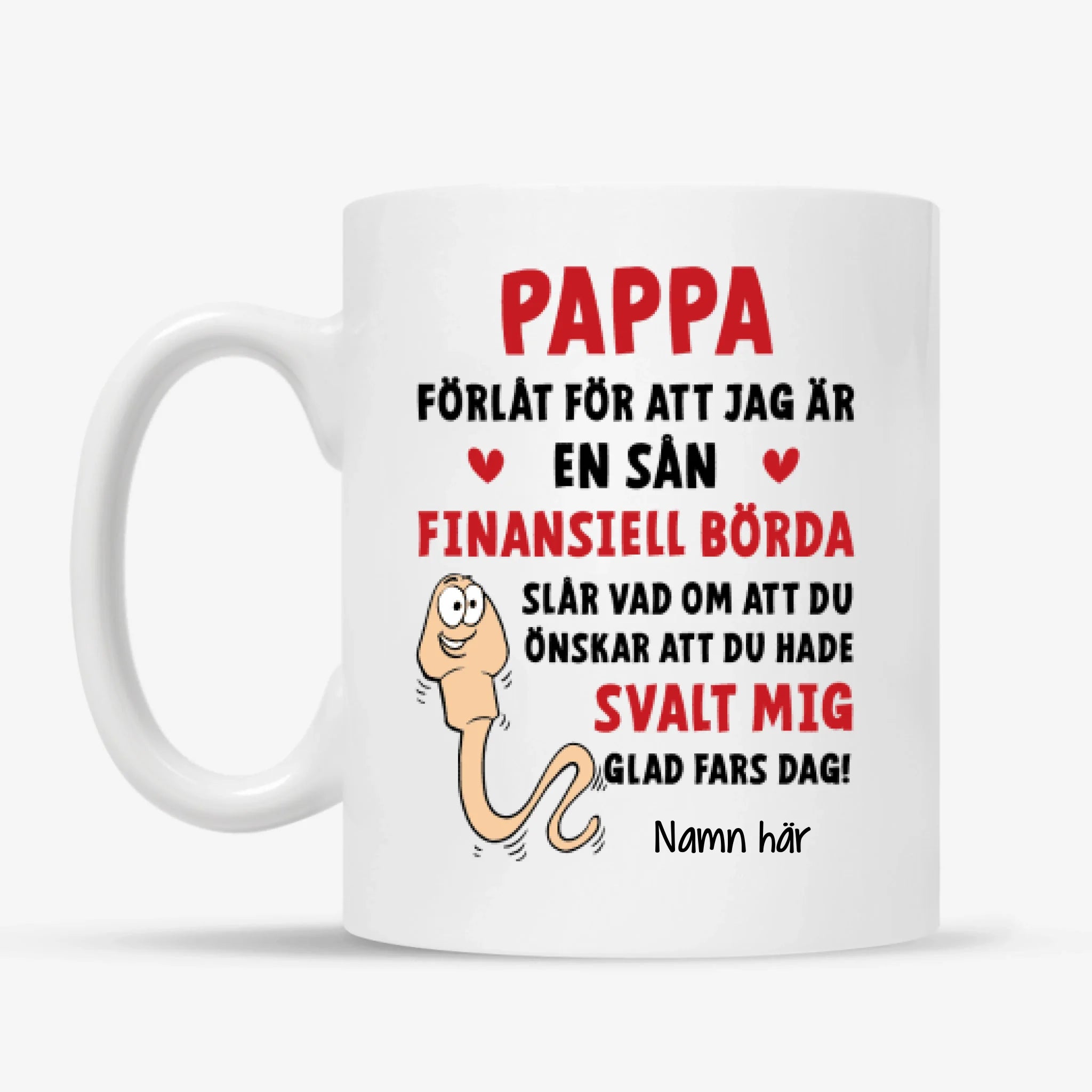 Personlig mugg till pappa | Personlig presenter till far | rolig mugg Glad Fars Dag