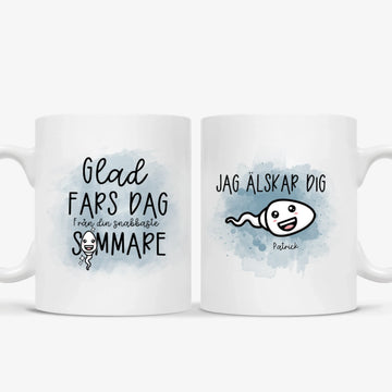 Personlig mugg till pappa | Personlig presenter till far | Rolig mugg Glad fars dag Från din snabbaste