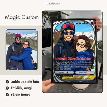 Till min kärlek - Personlig Affisch i Samlarkort-stil