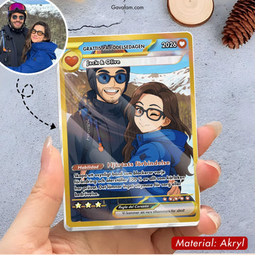 Till min kärlek - Personligt animekort i TCG-stil – en unik present med ditt eget foto
