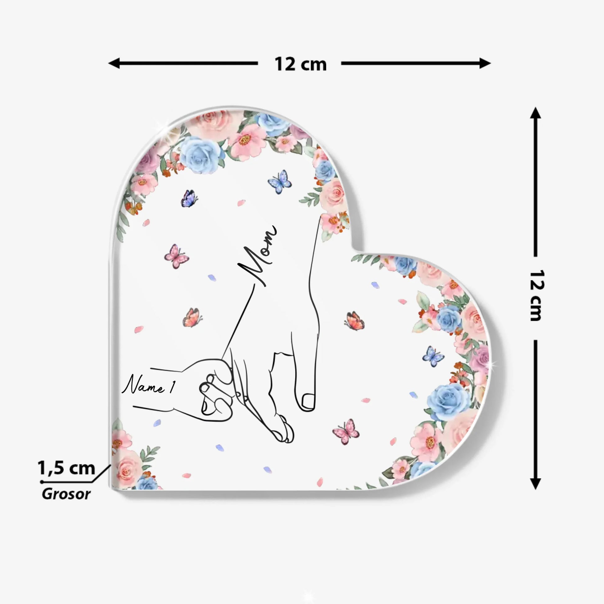Heart Acrylic Plaque Size