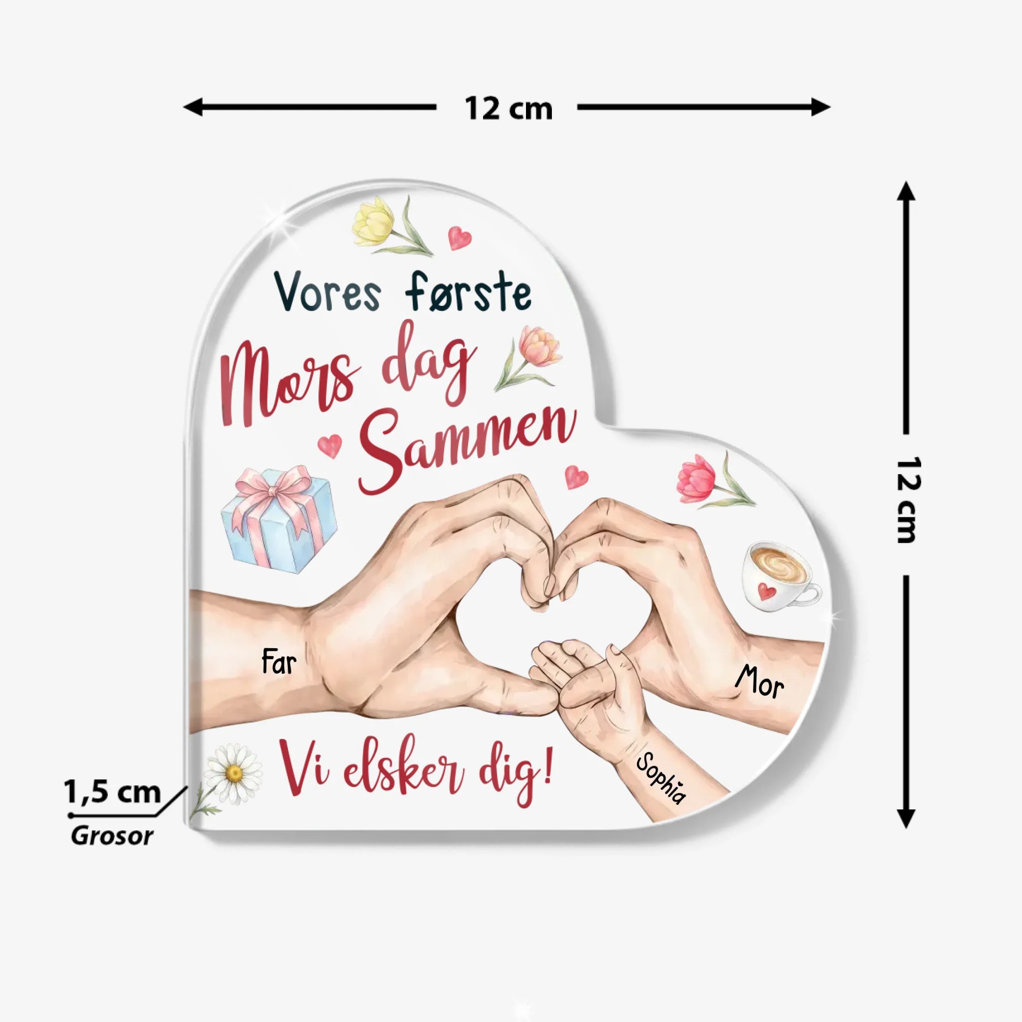 Heart Acrylic Plaque Size