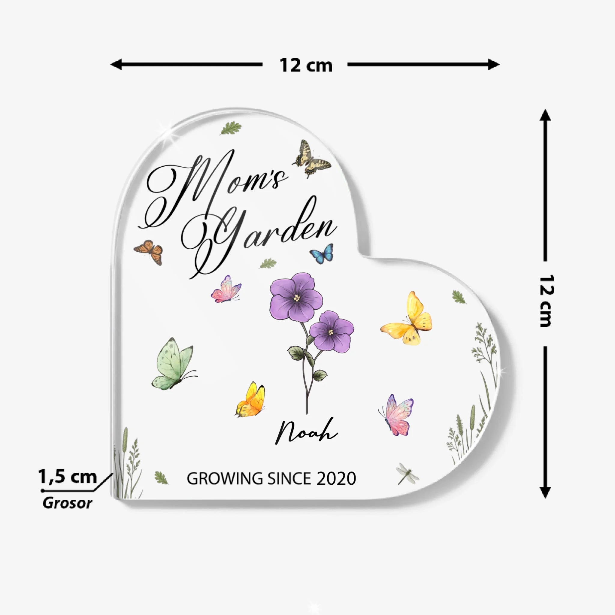 Heart Acrylic Plaque Size