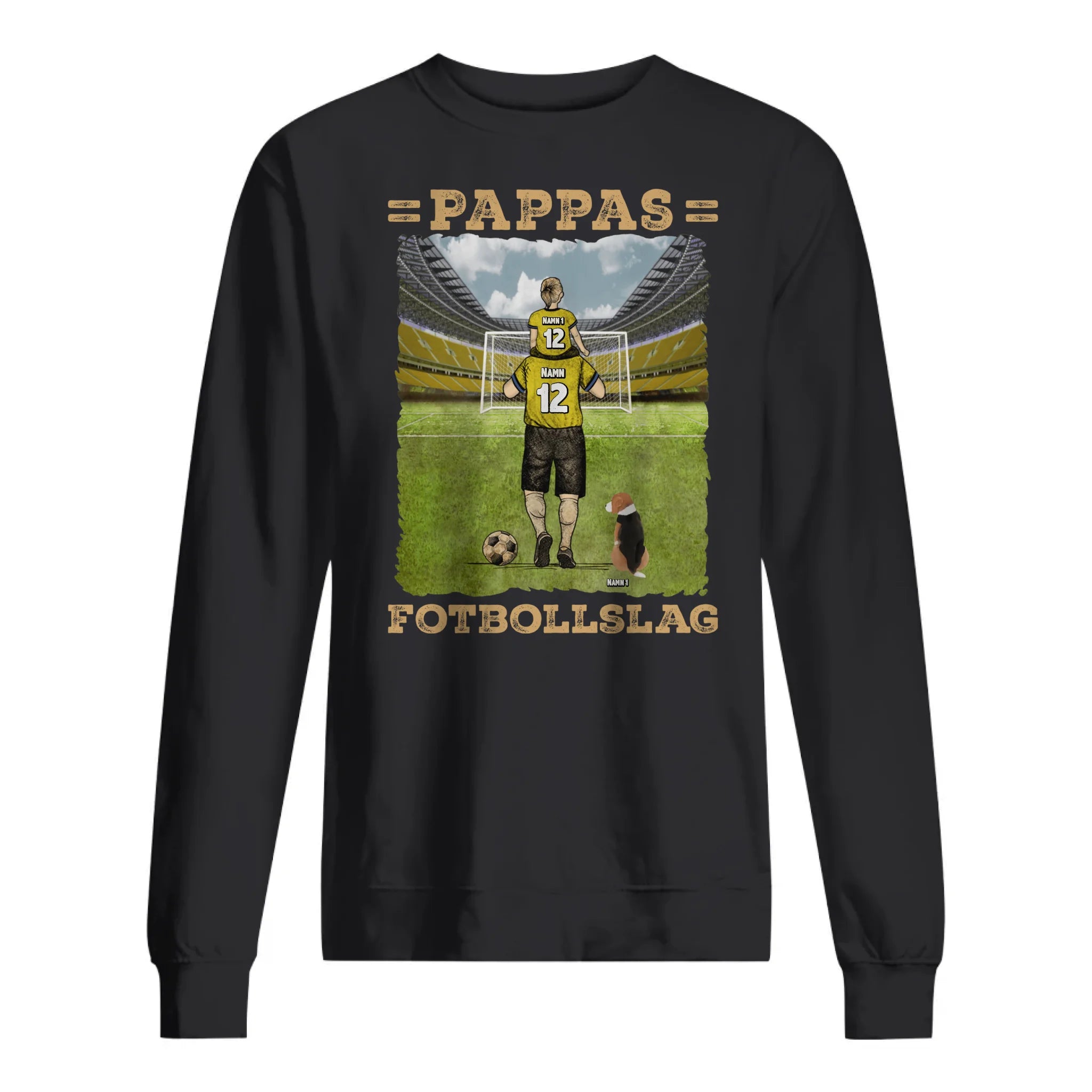 Personlig t-shirt til far | Personlig gave til far | Fars fodboldhold med farver