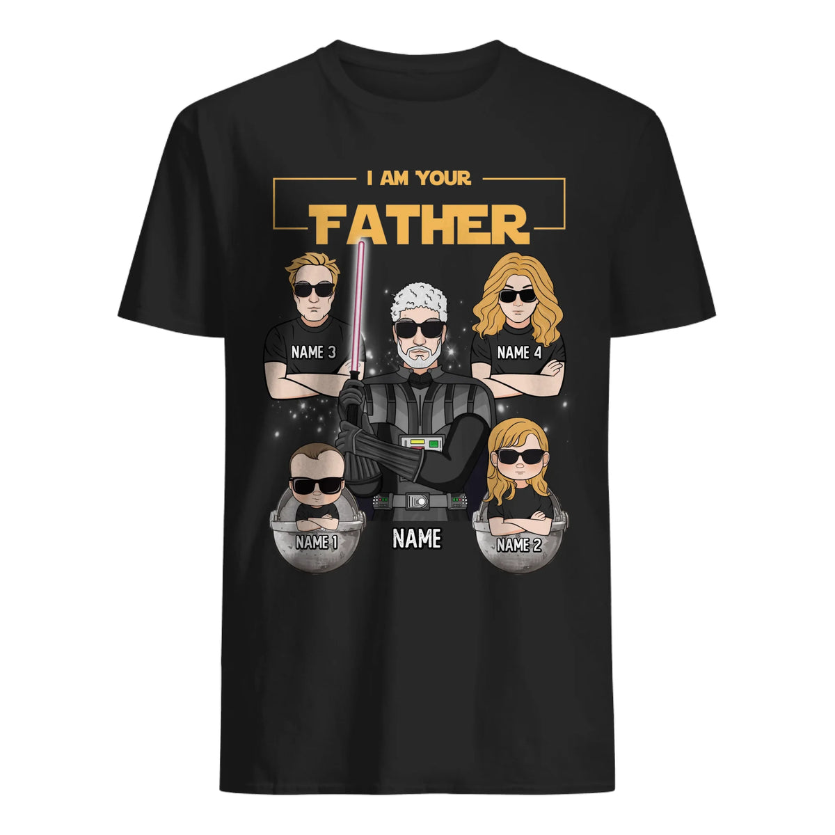 Personalized T-shirt for Dad | Personalized gift for Father | I Am Your Father Dark Version