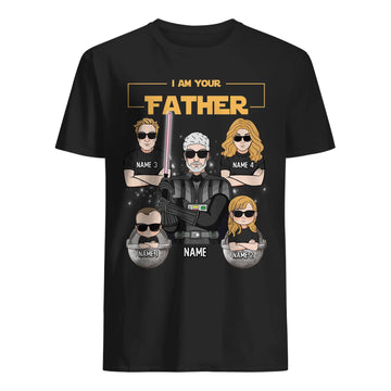 Personalized T-shirt for Dad | Personalized gift for Father | I Am Your Father Dark Version