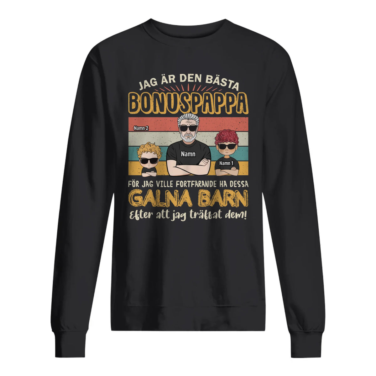 Personlig t-shirt til bonusfar | Personlige gaver til far | Jeg er den bedste bonusfar