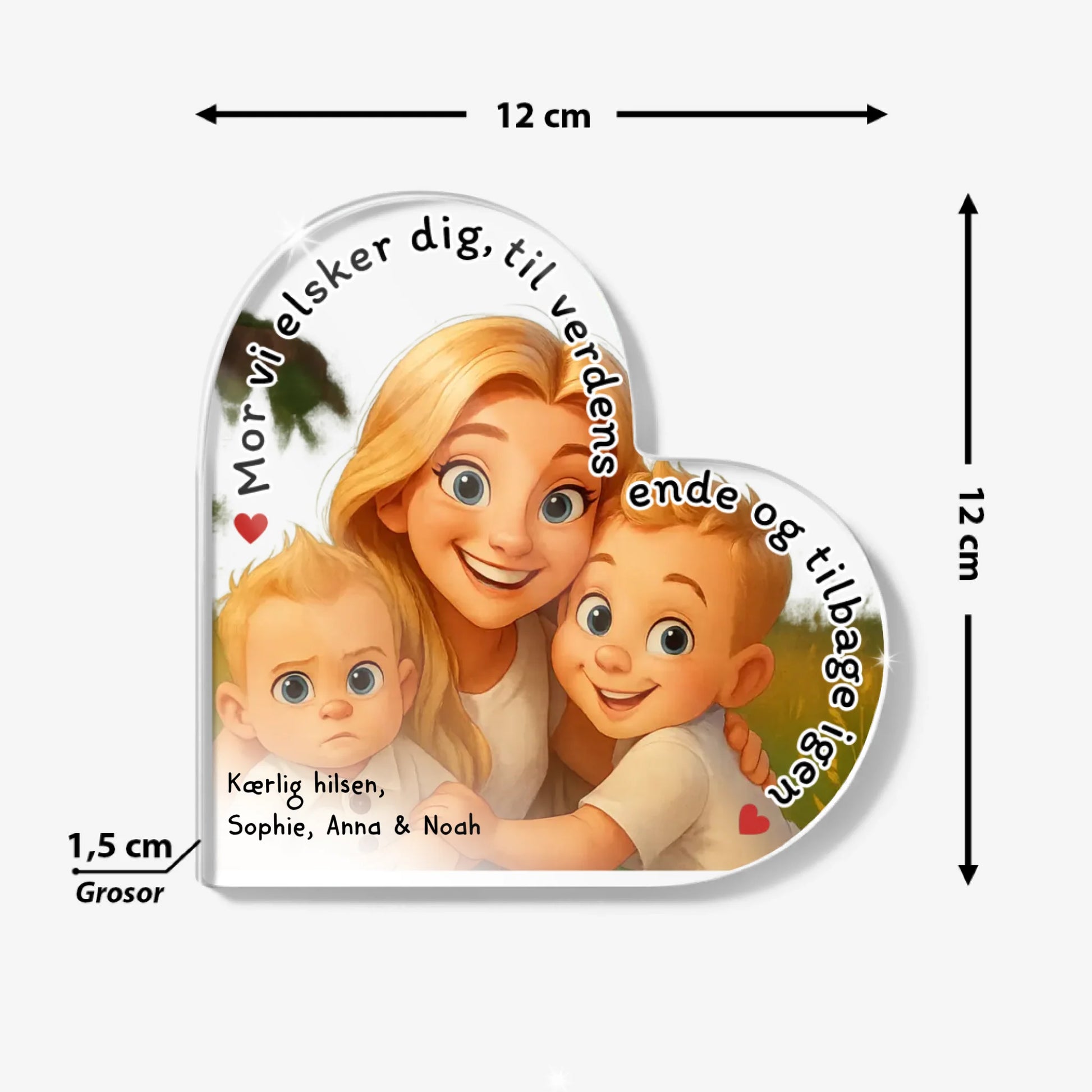 Heart Acrylic Plaque Size