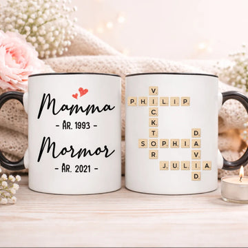 Mamma år, Mormor år - Personlig mugg till Mamma och Mormor
