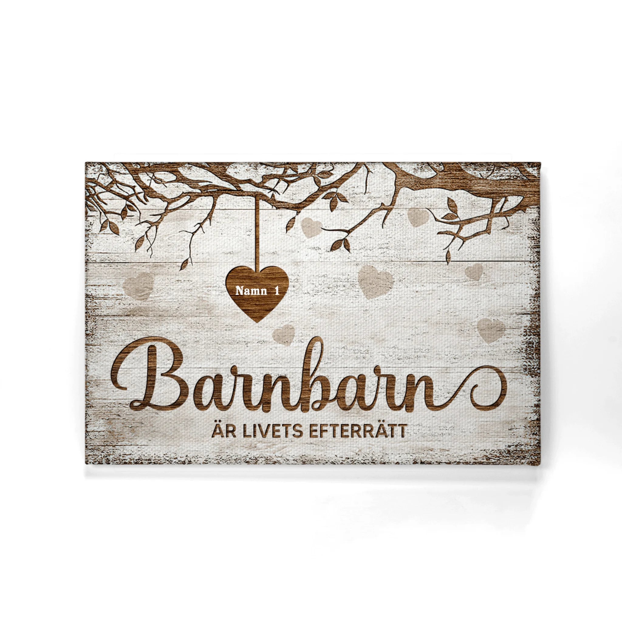 Personlig lerret til bestefar | Personlige gaver til bestefar | Barnebarn er livets dessert 