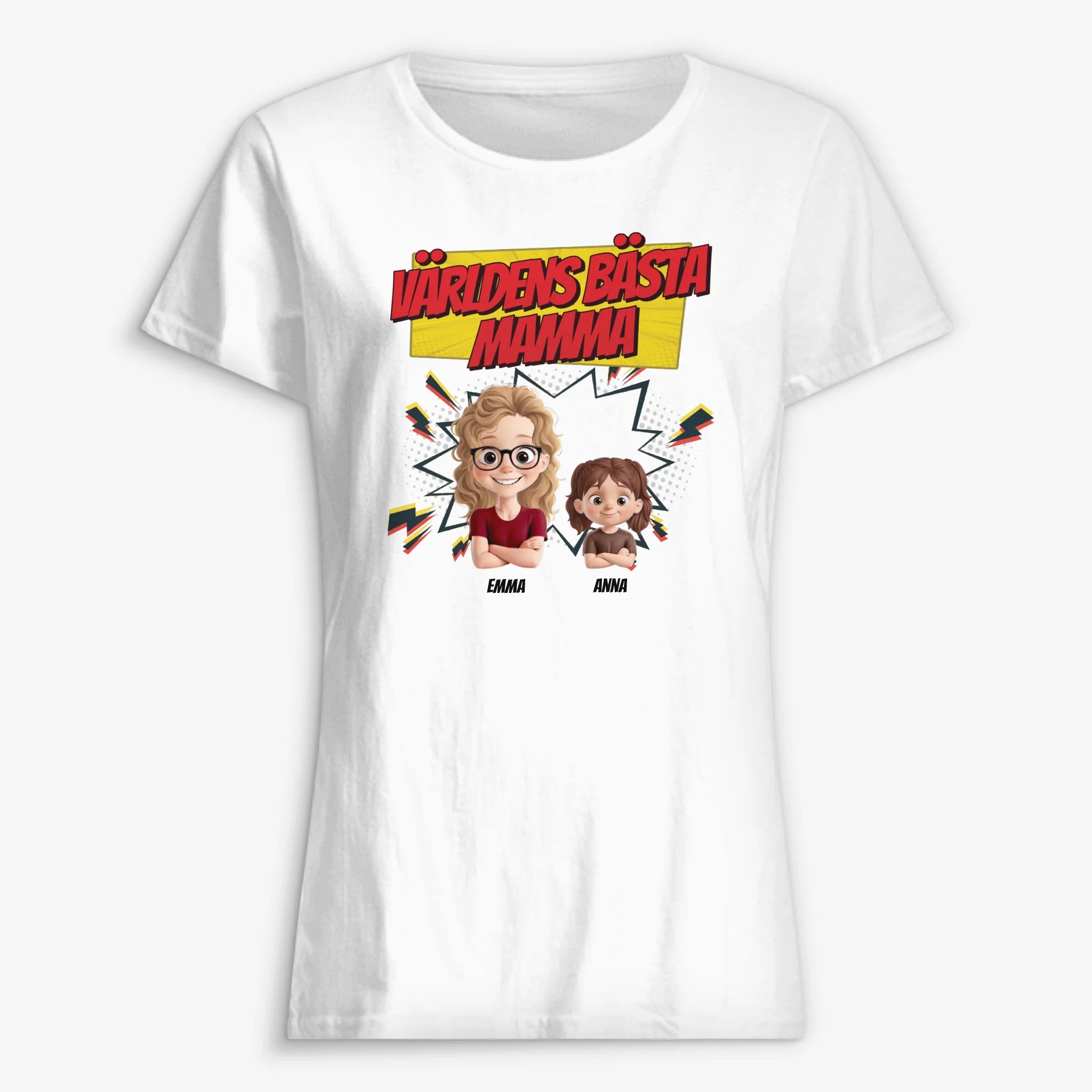 Verdens bedste mor - Personlig t-shirt til mor