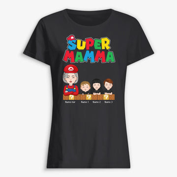 Personlig t-shirt til mor | Super Mommio version 2