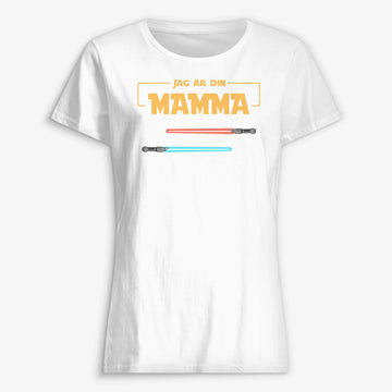 Personlig t-shirt til mor | Personlig gave til mor | Jeg er din mor lyssværd