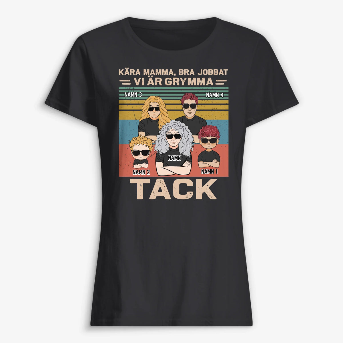 Personlig t-shirt till Mamma | Personlig present till Mor | Kära Mamma, Bra Jobbat Vi Är Grymma Tack