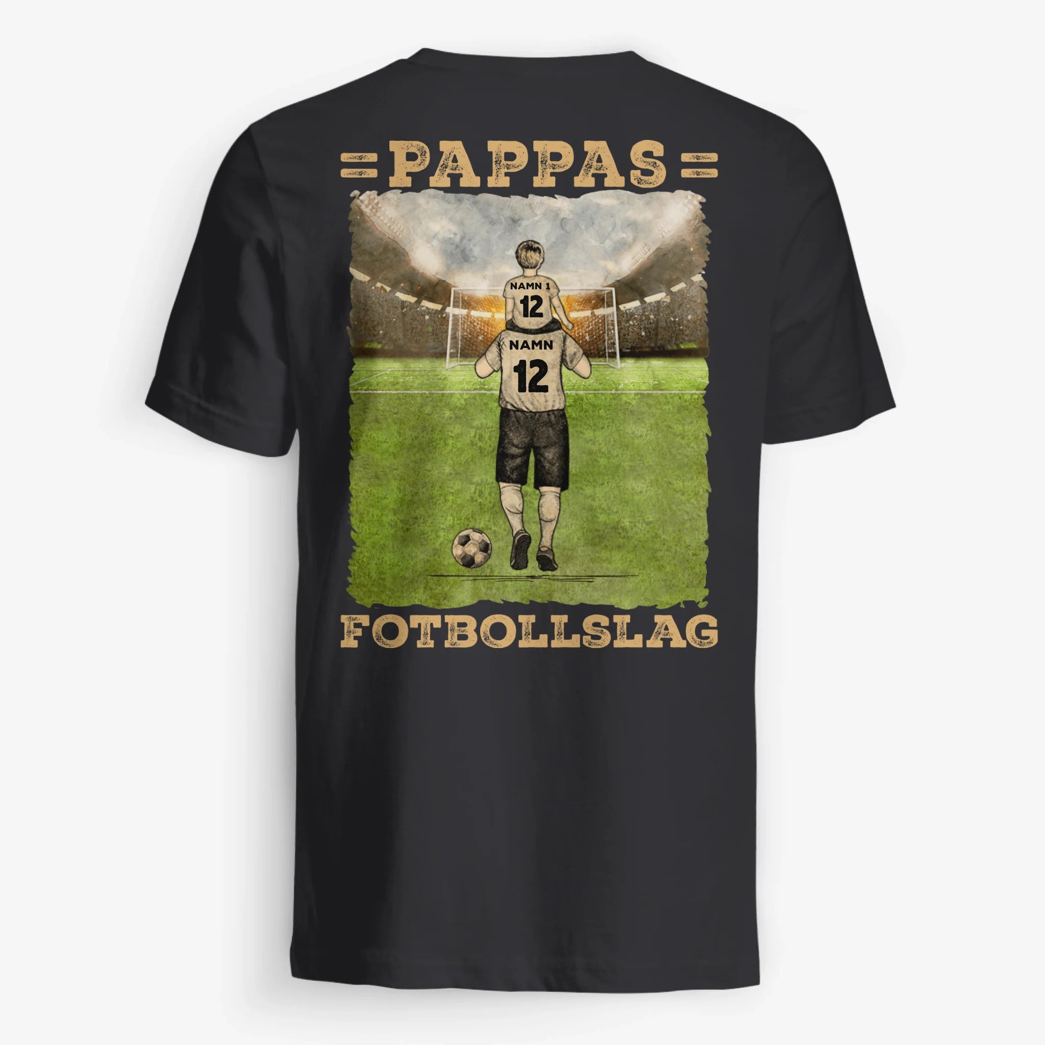 Personlig t-shirt till pappa |Personlig present till far| Pappas Fotbollslag