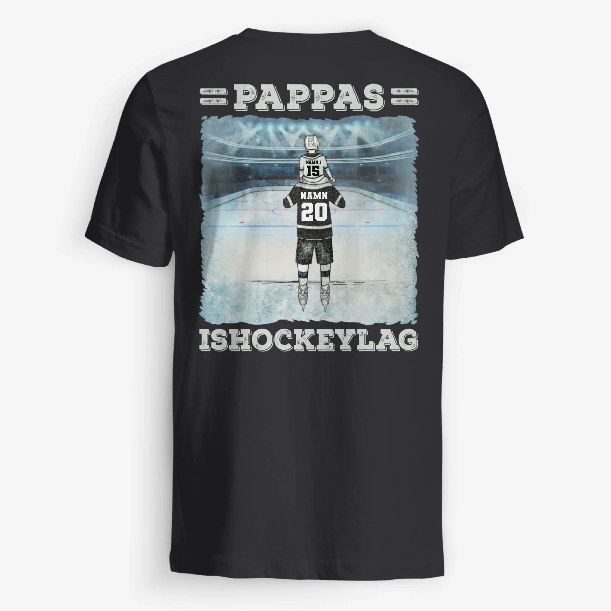 Personlig t-shirt till pappa | Personlig present till far | Pappas ishockeylag