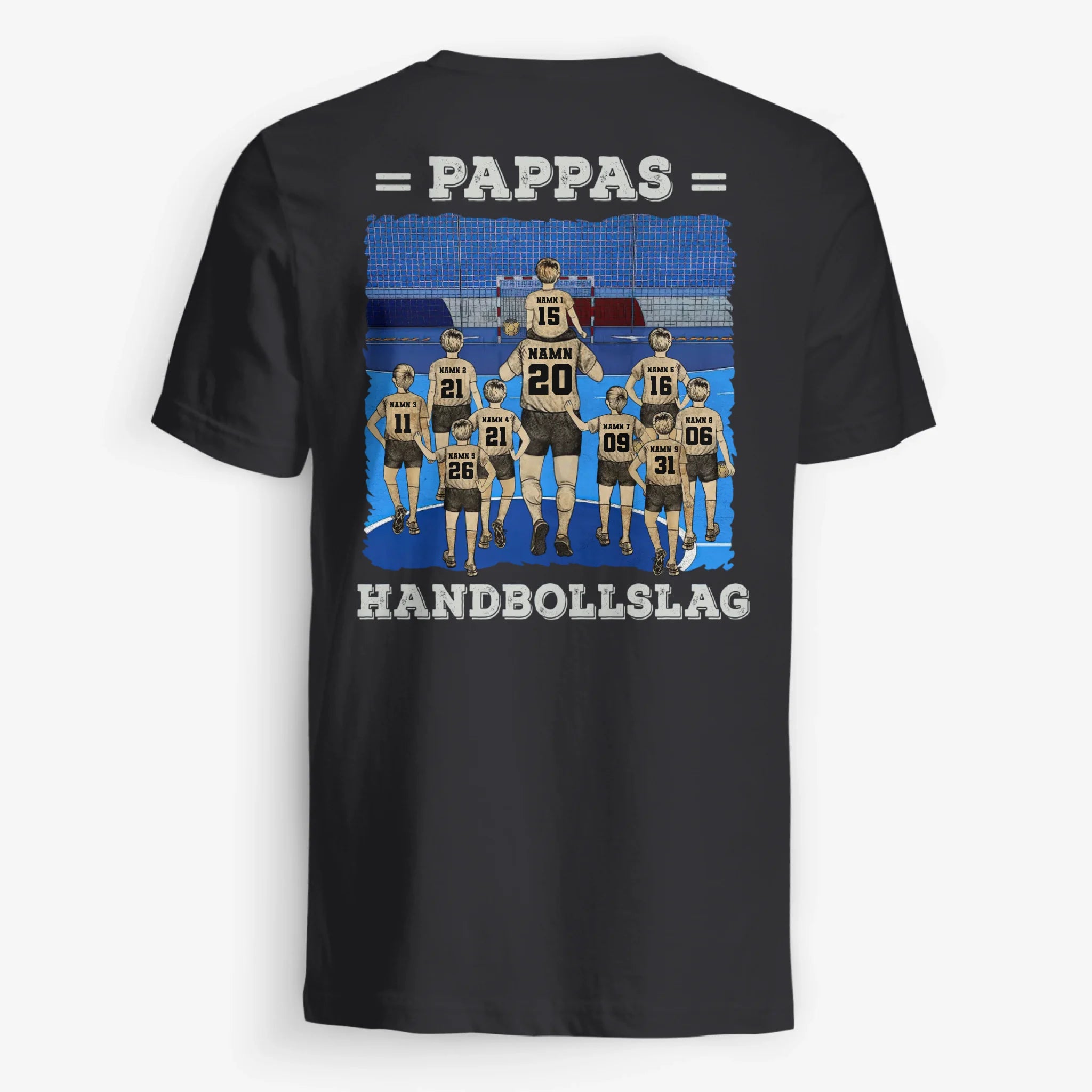 Personlig t-shirt till pappa | Personlig presenter till far | Pappas handbollslag