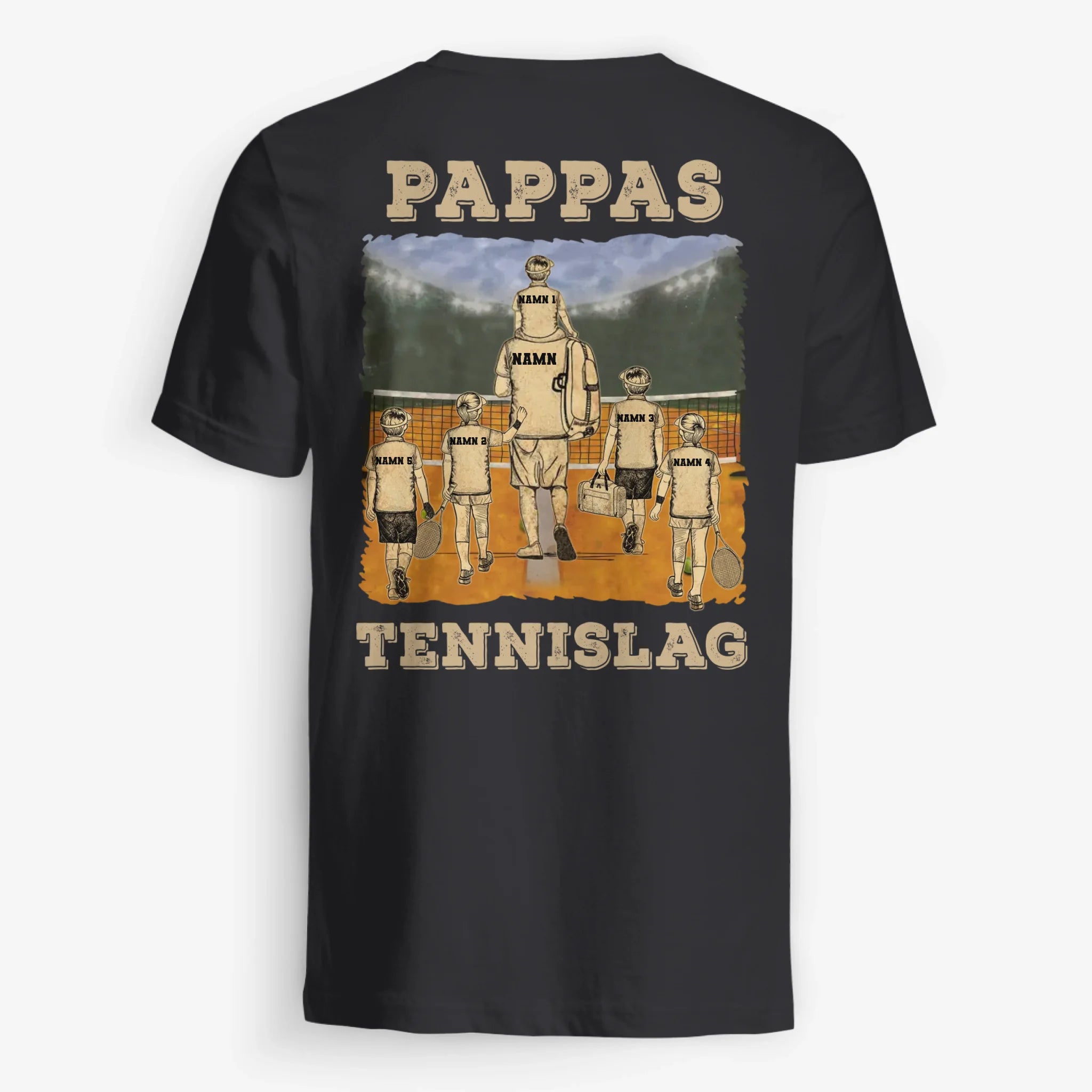 Personlig t-shirt till pappa | Personlig presenter till far | Pappas tennislag