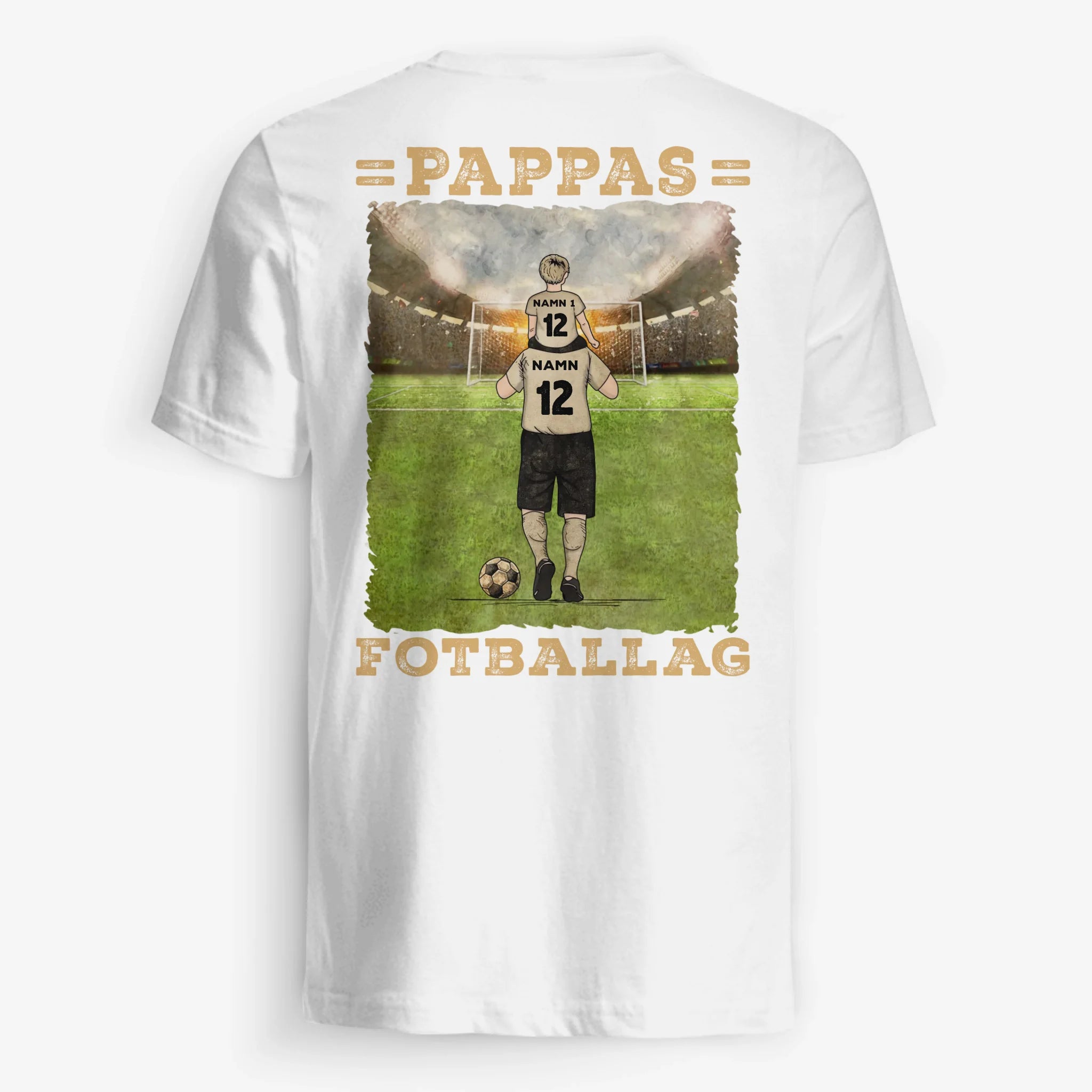 Personlig T-shirt til far | Tilpas gave til far | Fars fodboldhold