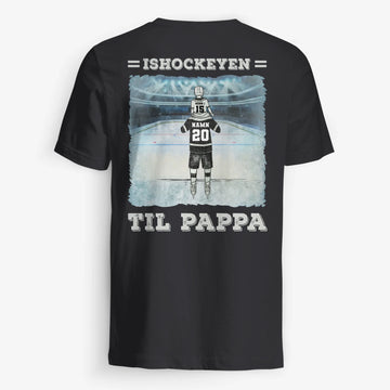 Personlig T skjorte til Pappa | Tilpasse gave til Far | Ishockeyen til pappa
