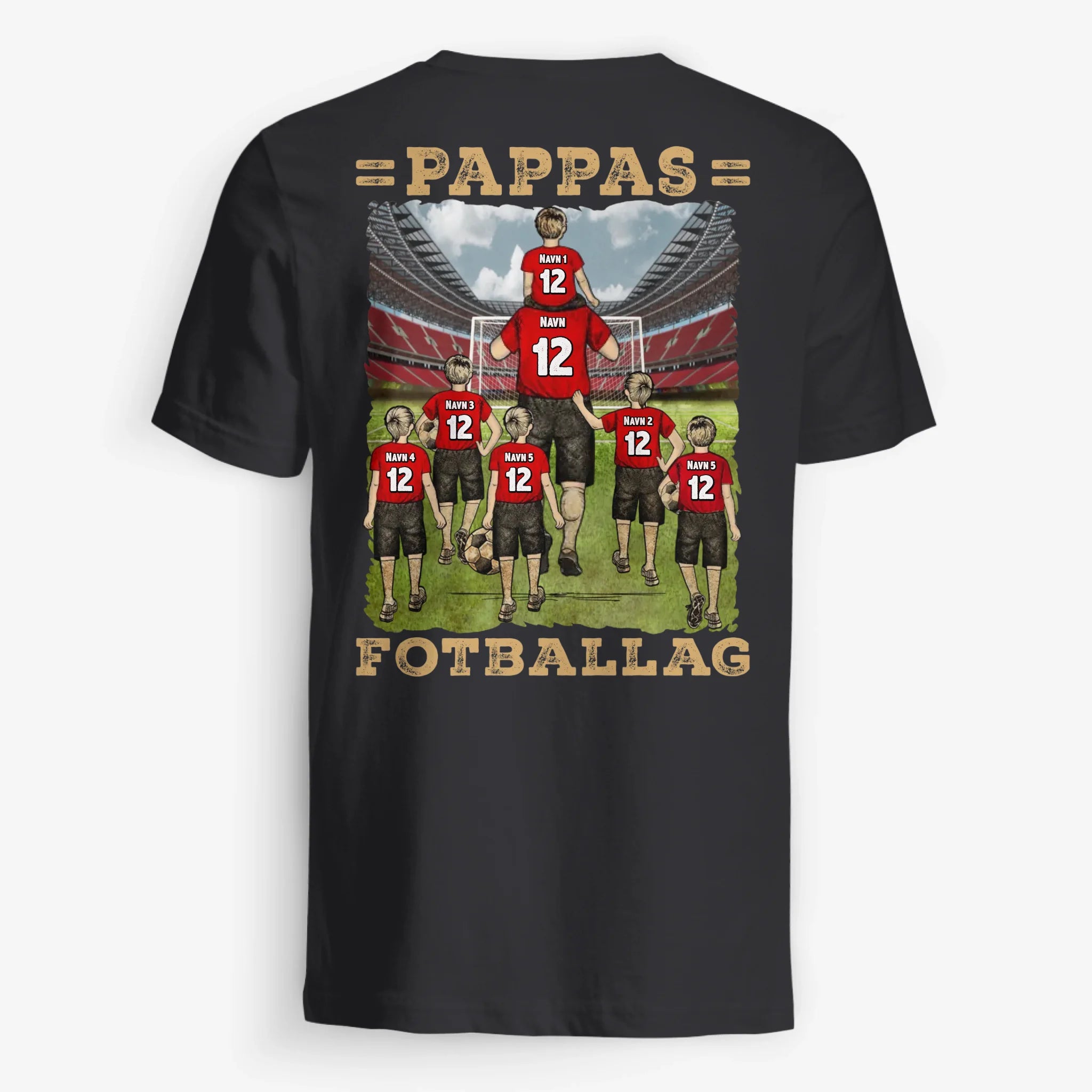 Personlig T skjorte til Pappa | Tilpasse gave til Far | Pappas favoritt fotballag