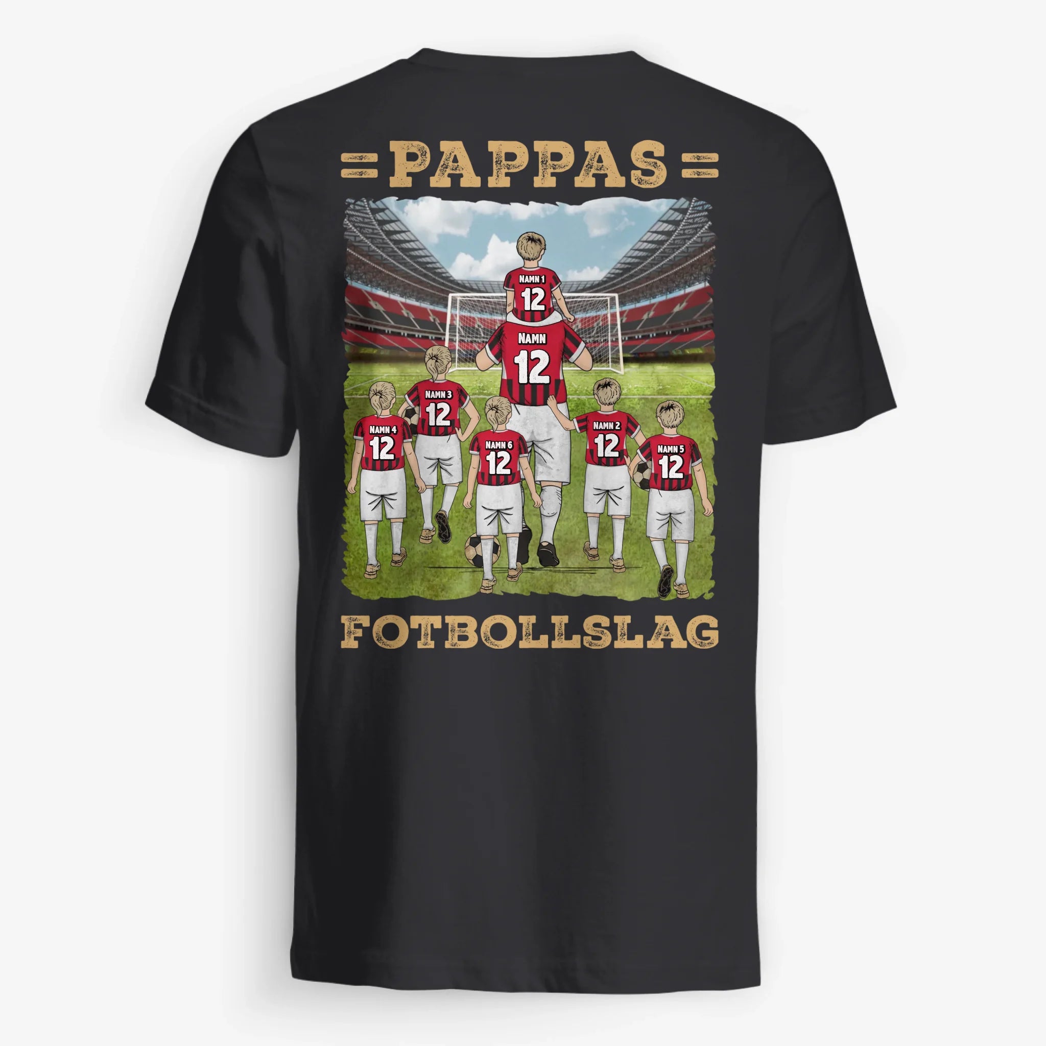 Personlig t-shirt till pappa | Pappas Fotbollslag Champions league