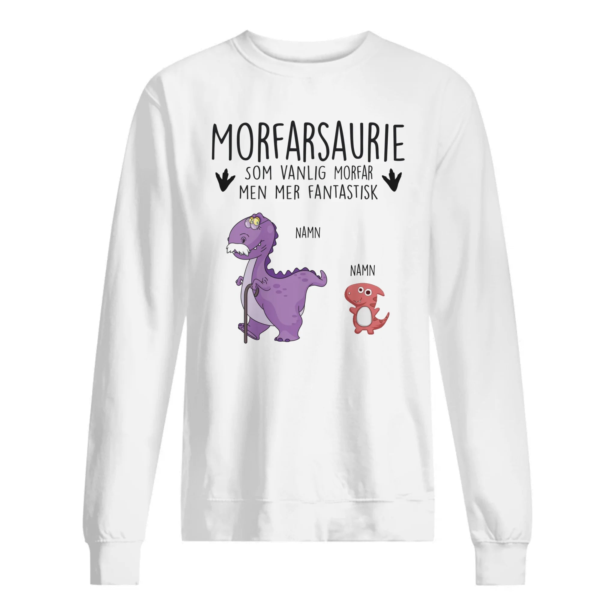 Personlig t-shirt till Morfar farfar | Personlig presenter till Morfar farfar | Morfarsaurie Farfarsaurie fantastisk