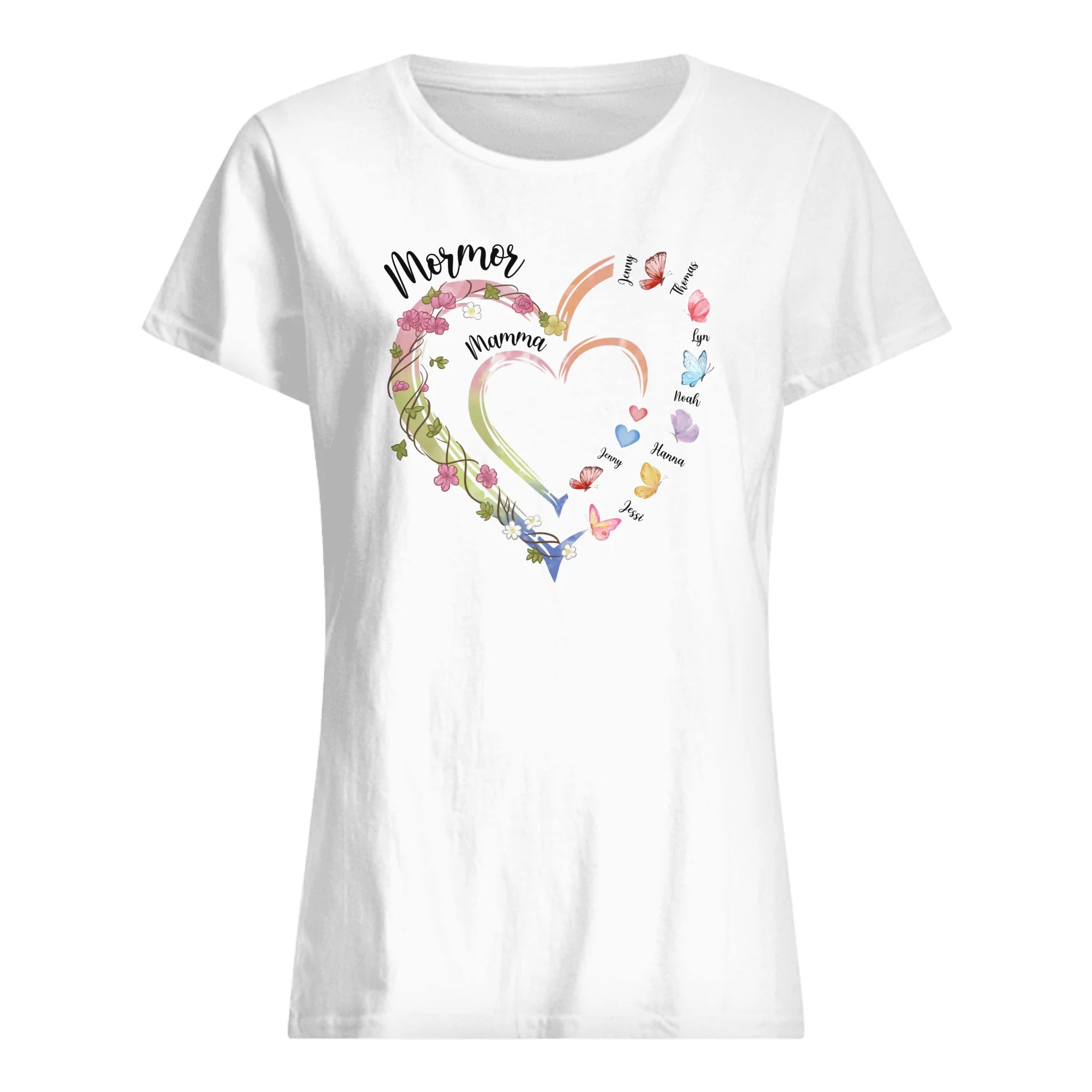 Bedstemor Bedstemor Sommerfugl - Personlig T-shirt til mor