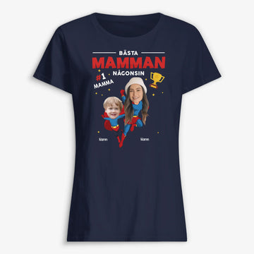 Personlig foto-t-shirt til mor | Den bedste mor nogensinde
