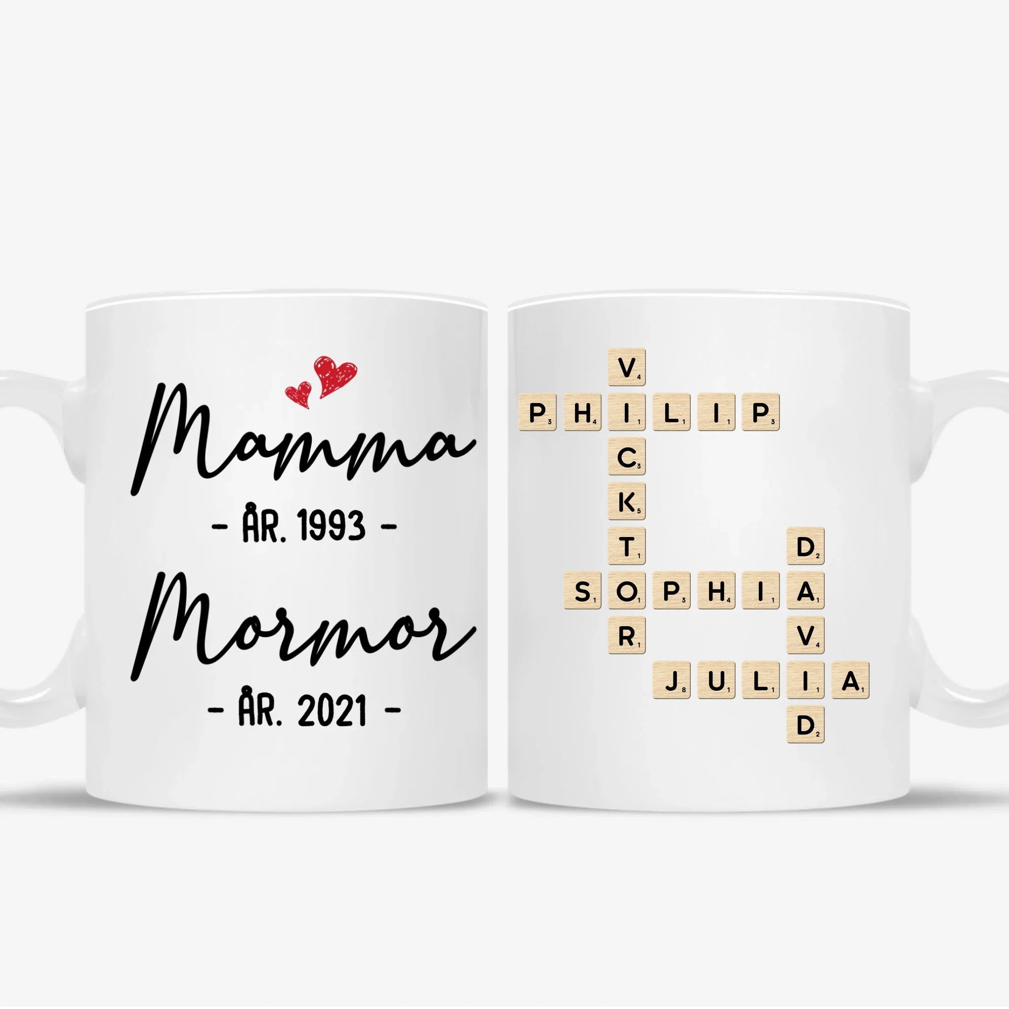 Mamma år, Mormor år - Personlig mugg till Mamma och Mormor