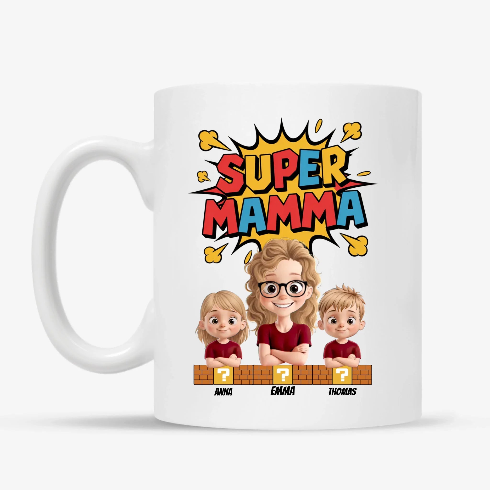 Super Mamma  - Personlig mugg till Mamma