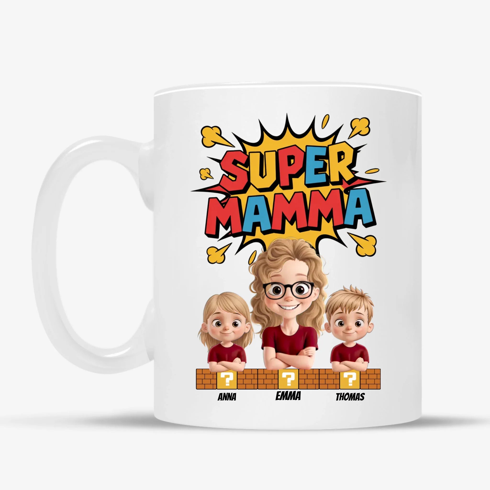 Super Mamma  - Personlig mugg till Mamma