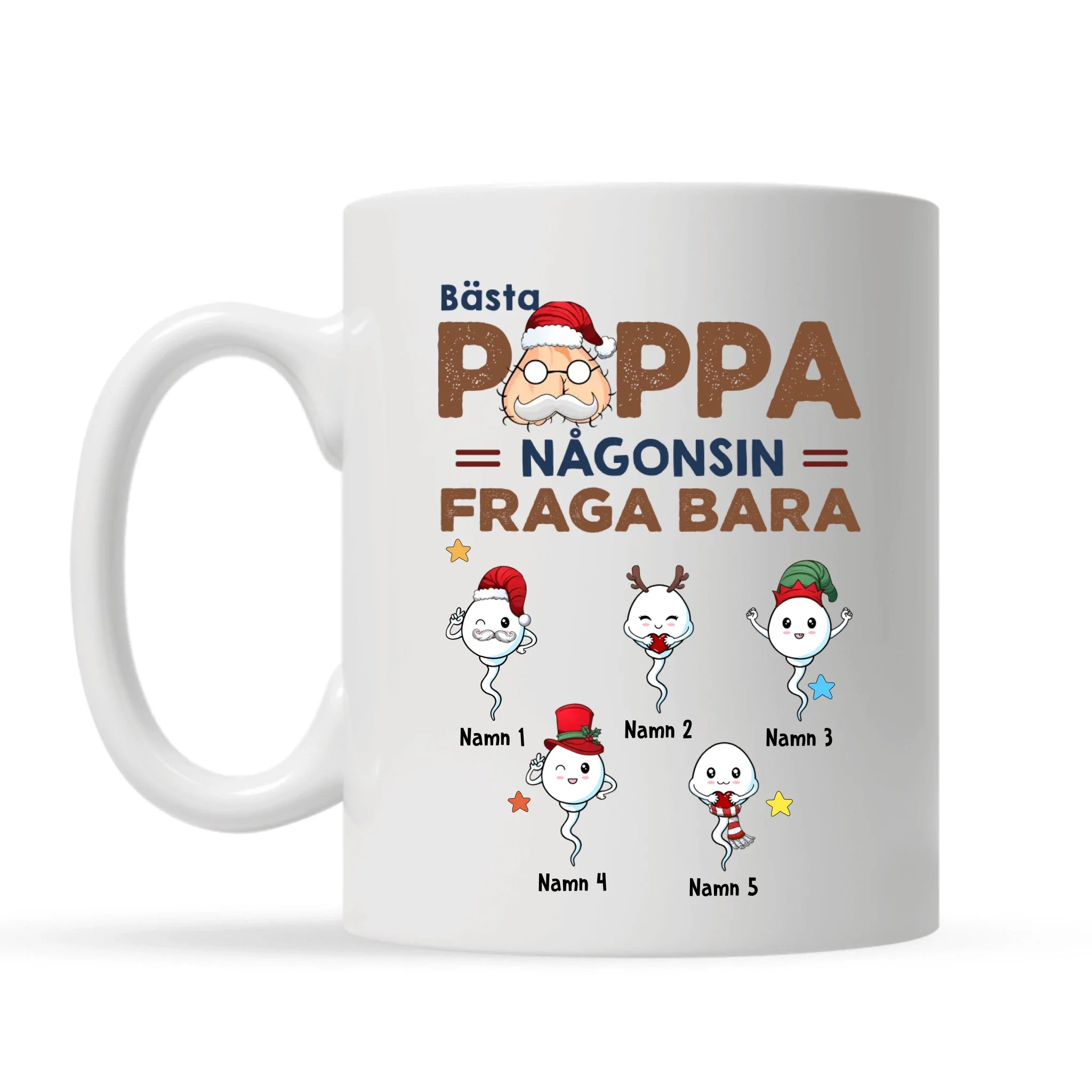 Personlig mugg till Pappa | Personlig present till Far | Bästa Pappa någonsin fråga bara