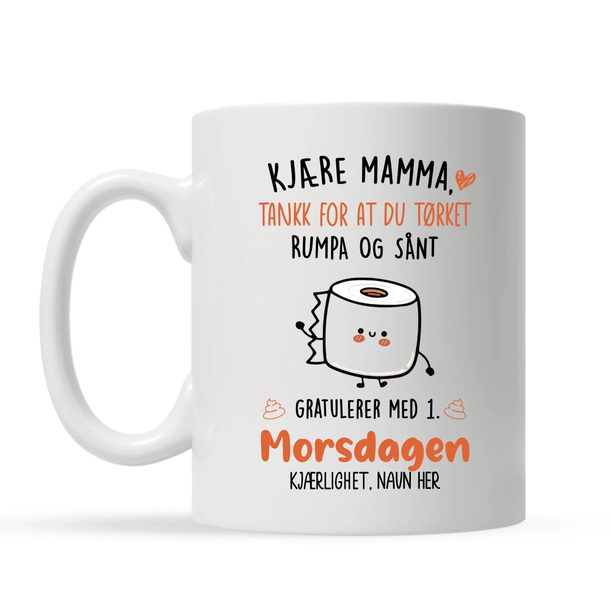 Personlig friskbagt morkop | Brugerdefineret gave til nybagt mor | Tillykke med den første mors dag. Tak, mor
