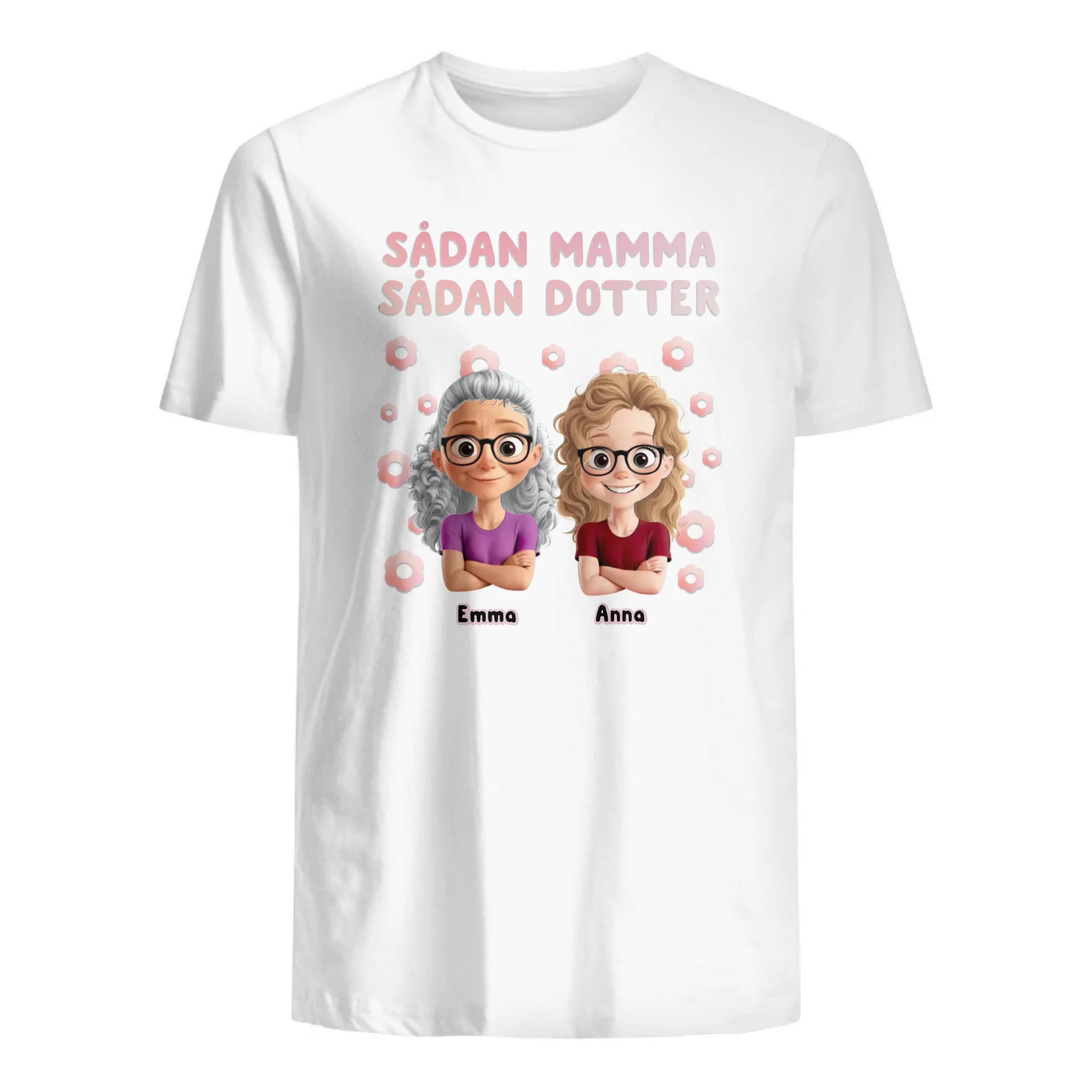Som mor, som datter - Personlig t-shirt til mor og datter