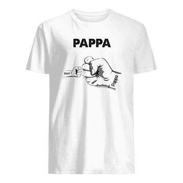 Personlig t-skjorte til pappa| Personlig gave til pappa | Knyttneve støt hånd av far og barn